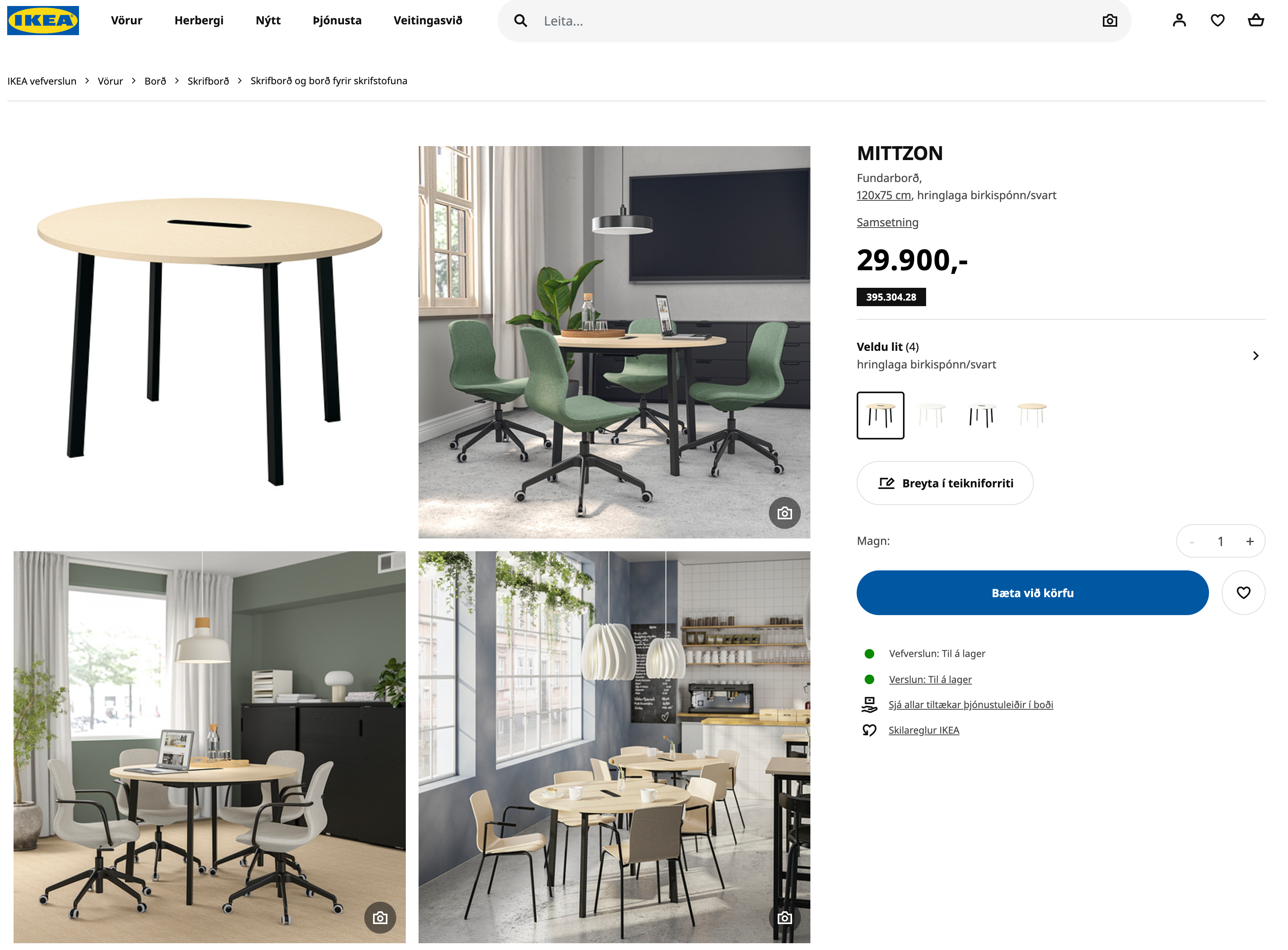 IKEA fundarborð 6