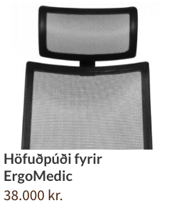 Wagner skrifborðsstóll m/höfuðpúða 9