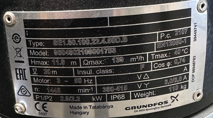 Grundfos dæla 6