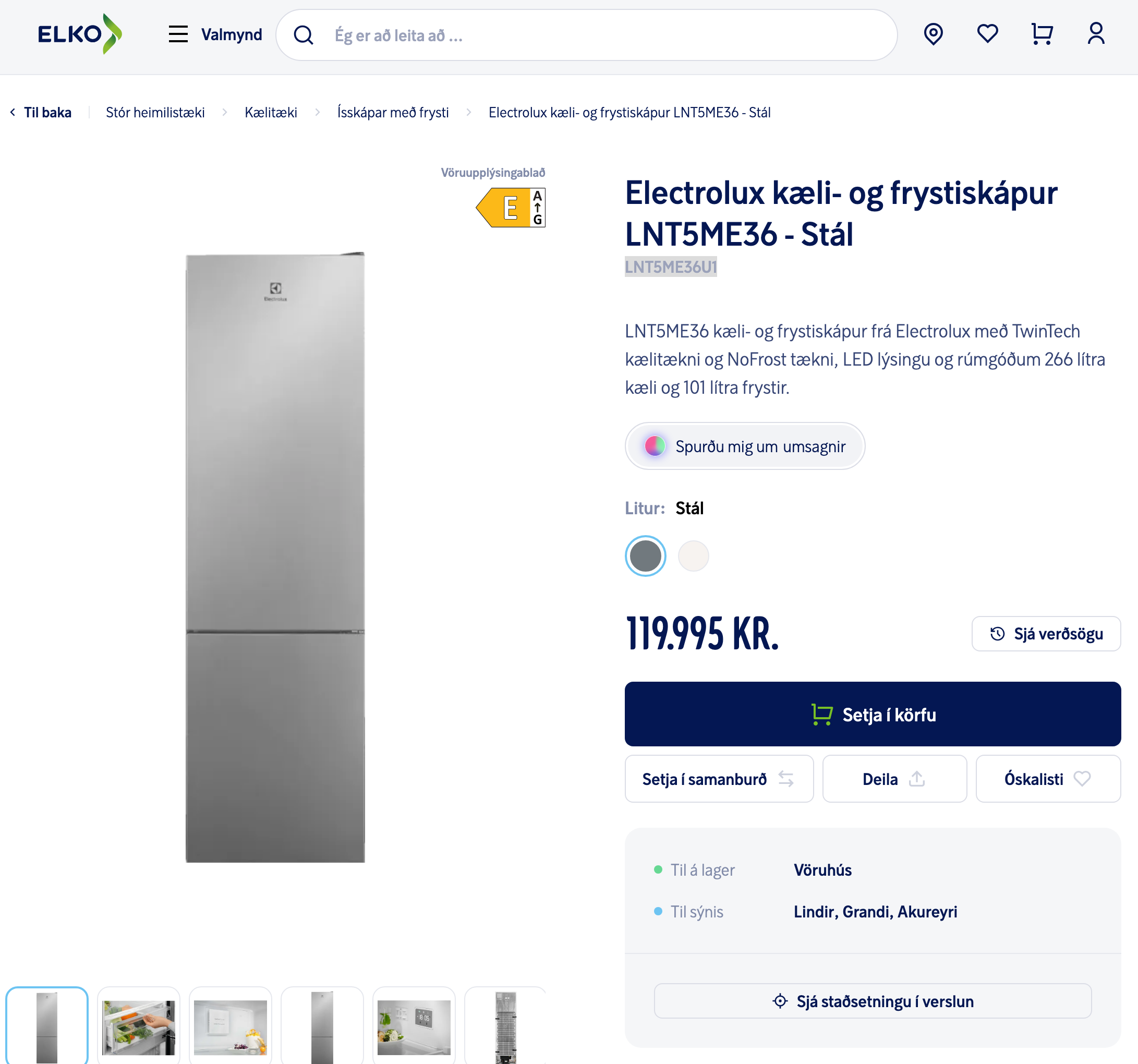 Electrolux kæli- og frystiskápur 2