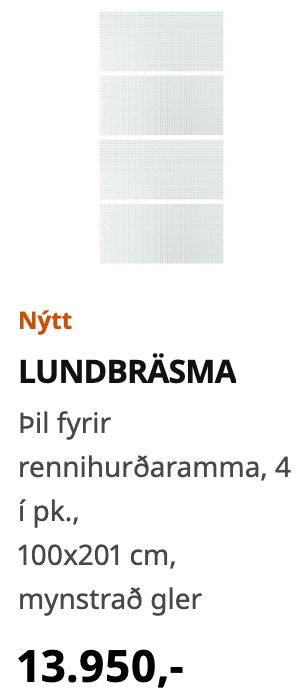 IKEA rennihurðir á braut 3