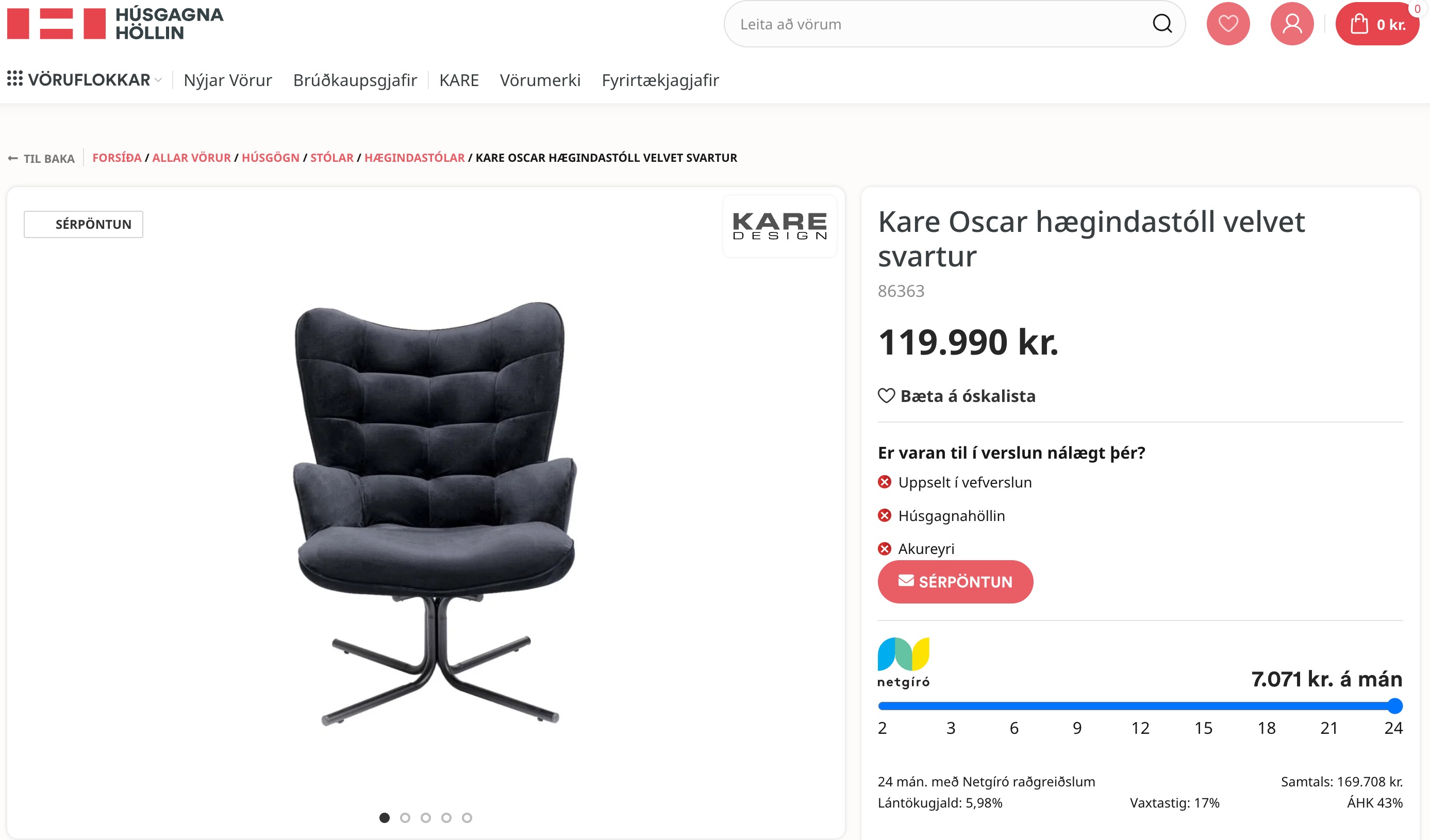 KARE Design hægindastóll 7