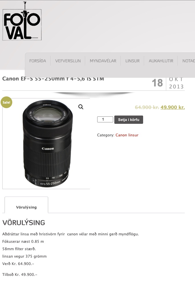 SELT / SOLD Canon EOS 80D ásamt 2x EF linsur, 430ex flash ásamt aukahlutum 11