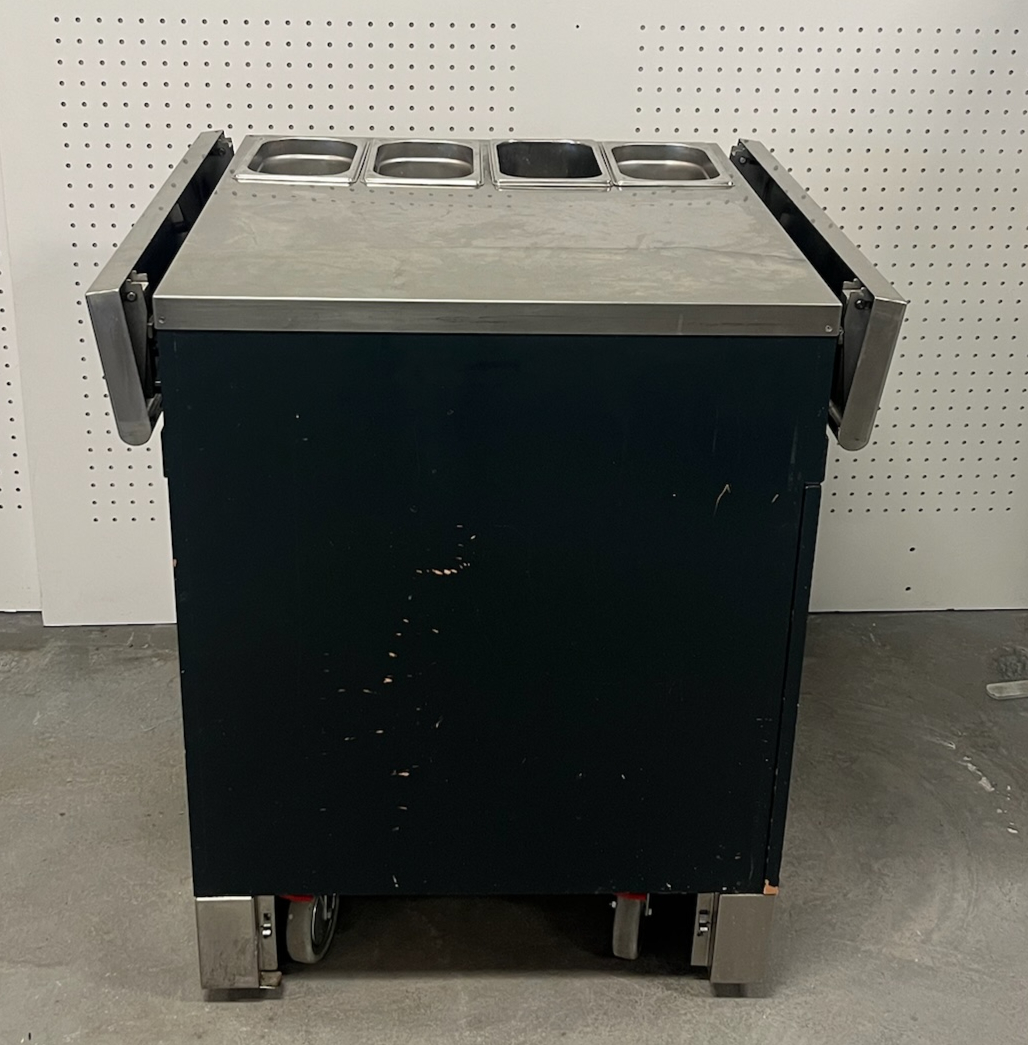 SELT / SOLD Metos preppborð á hjólum með gastrobökkum, B105xD80xH90sm. 2