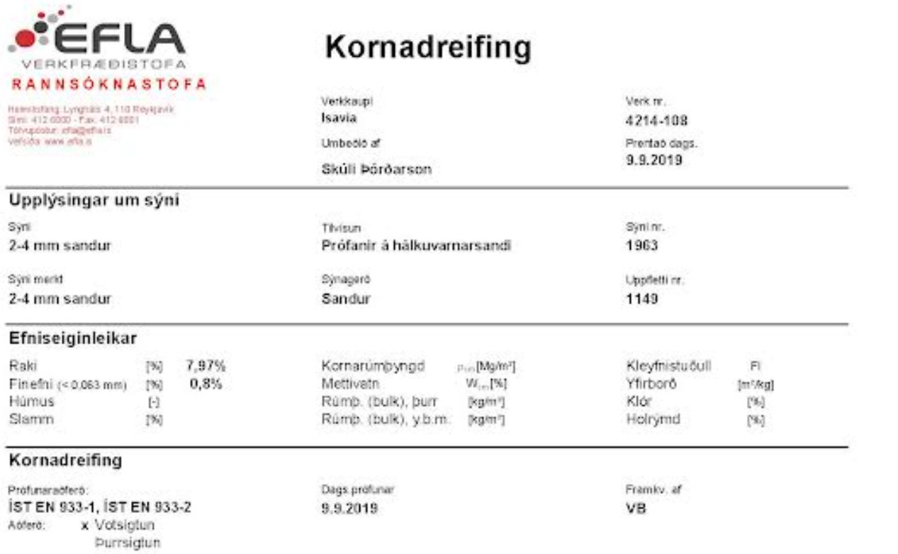 SELT / SOLD Sandur - hálkusandur - 1200 tonn - hágæða umframefni - Keflavík 4