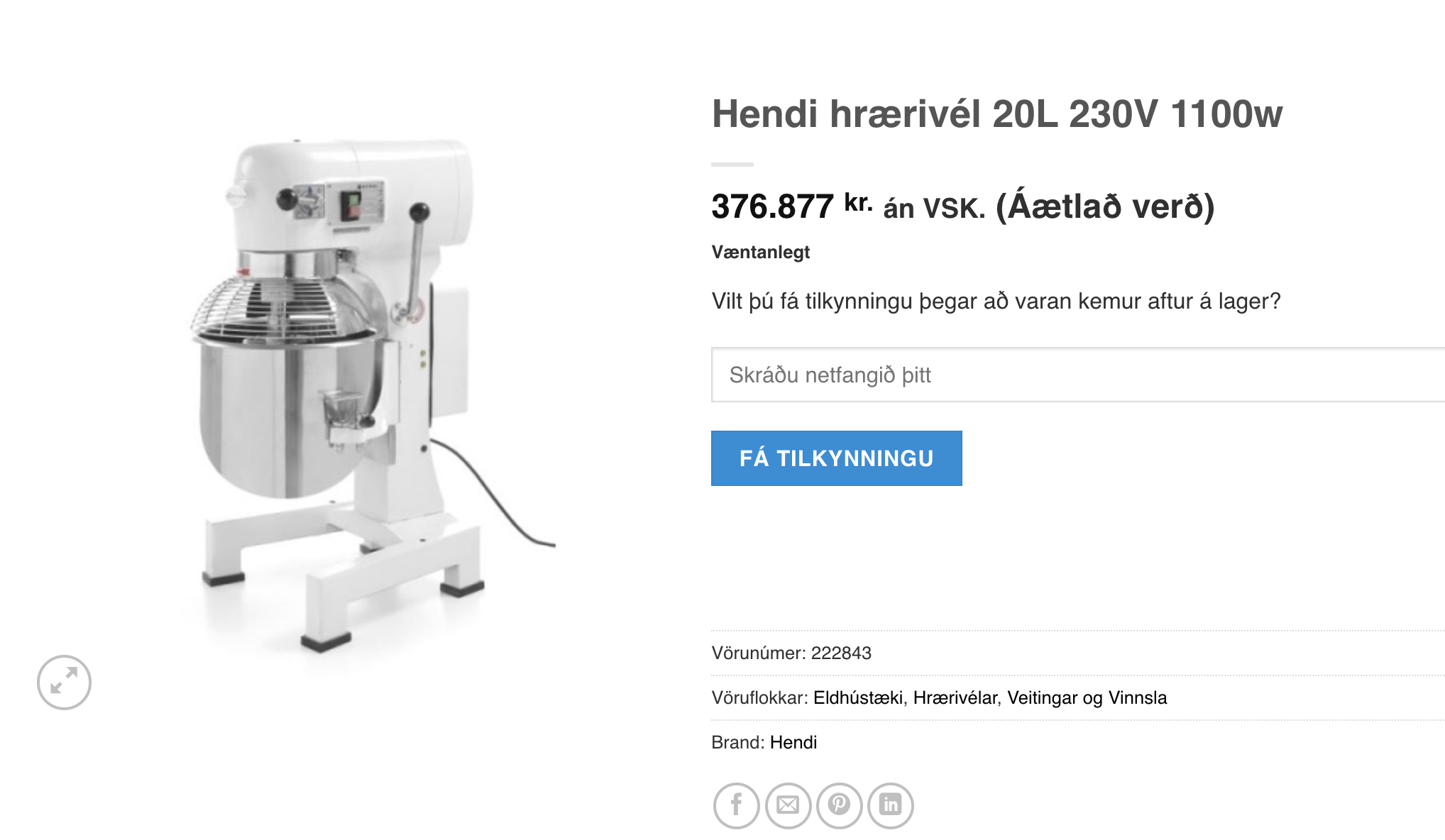 SELT / SOLD Maxima planetary mixer hrærivél 20L 9