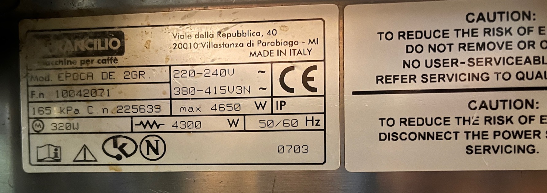 SELT / SOLD Glæsileg Rancilio expresso kaffivél 4