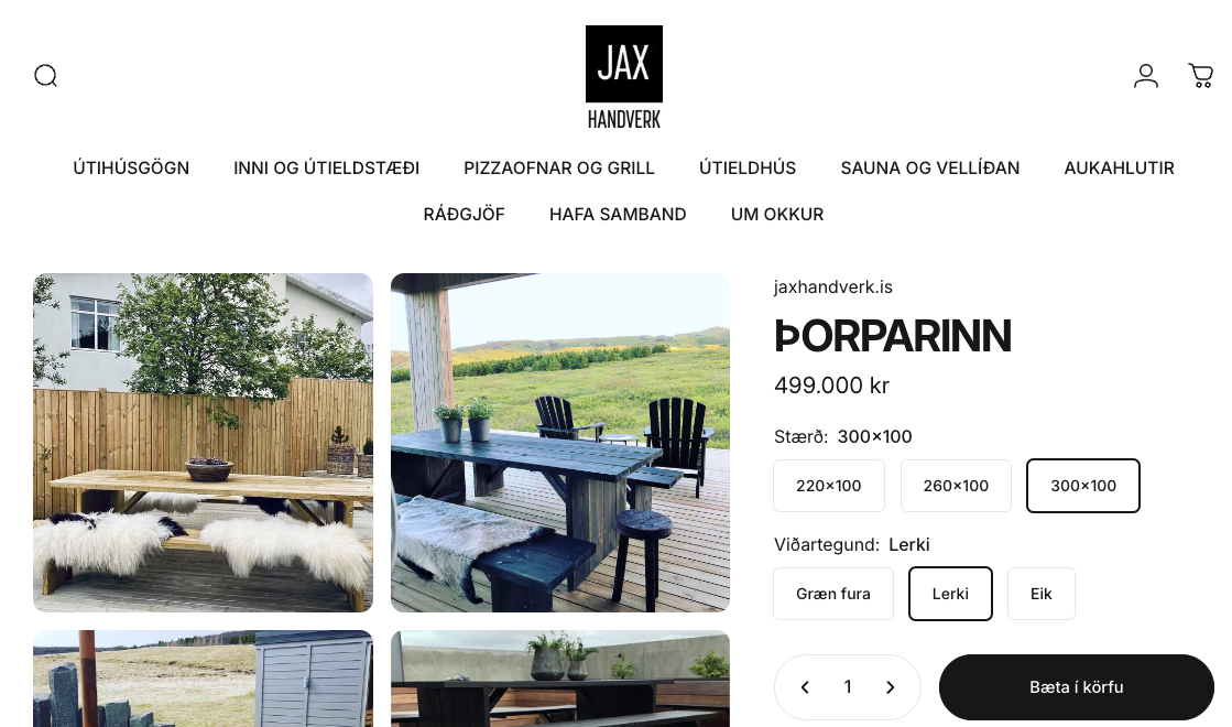 SELT / SOLD Útisett frá JAX Handverk, L300xB100sm 3