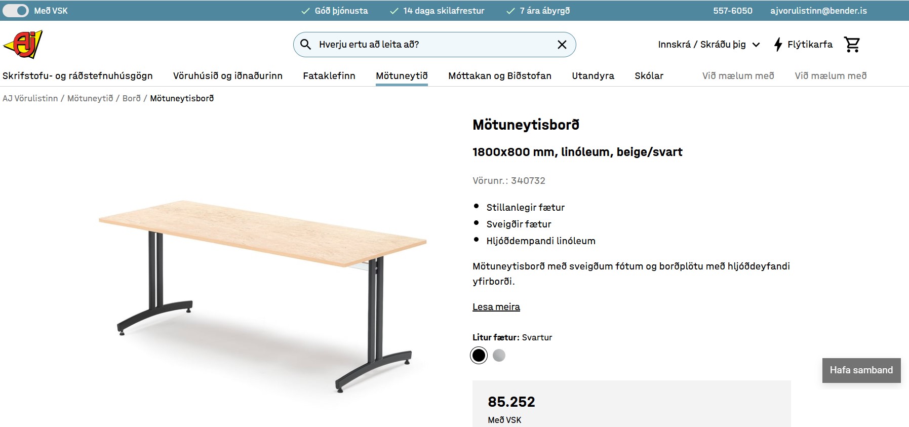SELT/SOLDVeisluborð, mötuneytisborð, eldhúsbor (6 stk.) 6