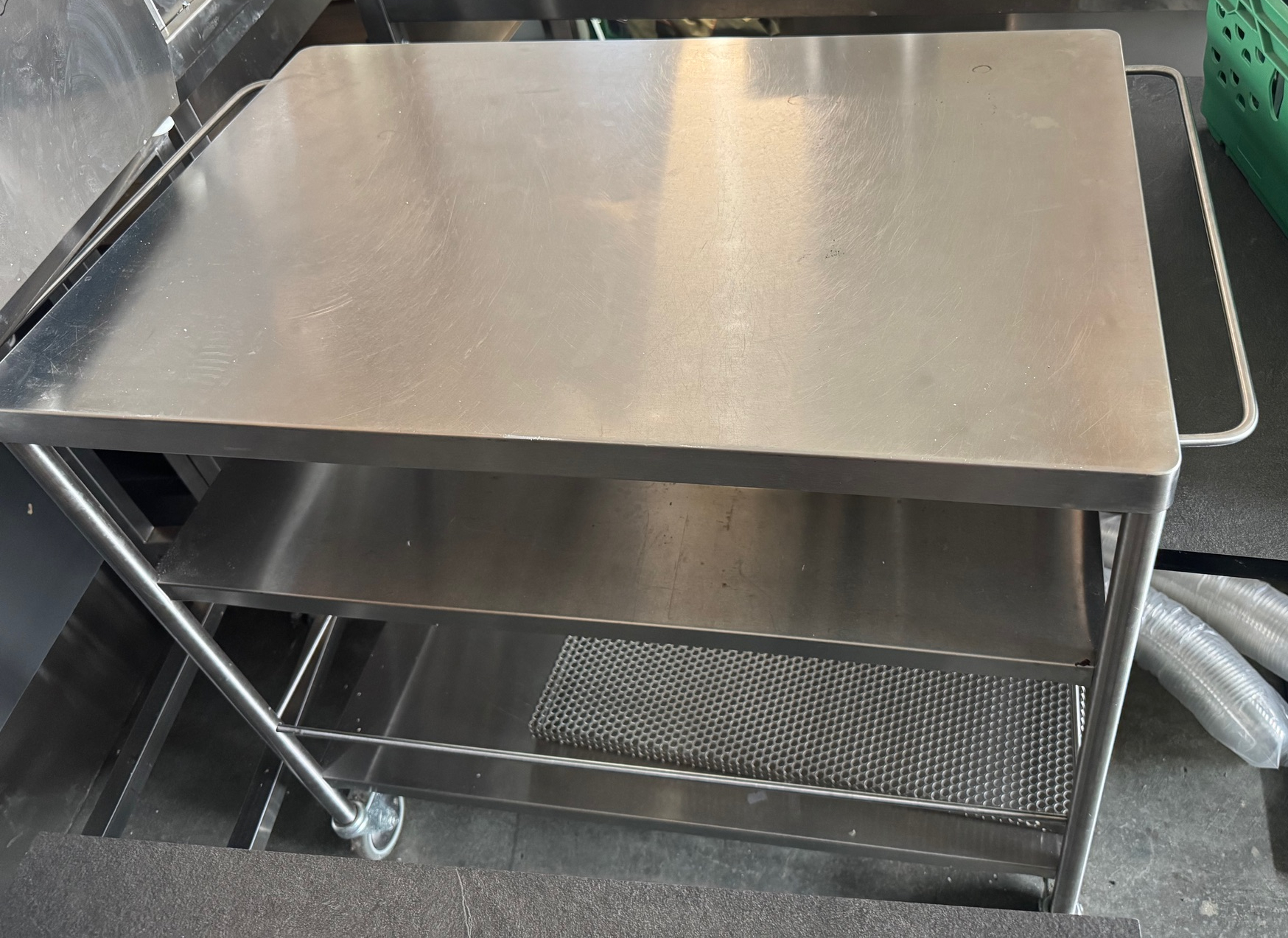 SELT / SOLD IKEA stálborð, B98xD57sm. - Vestmannaeyjar 2