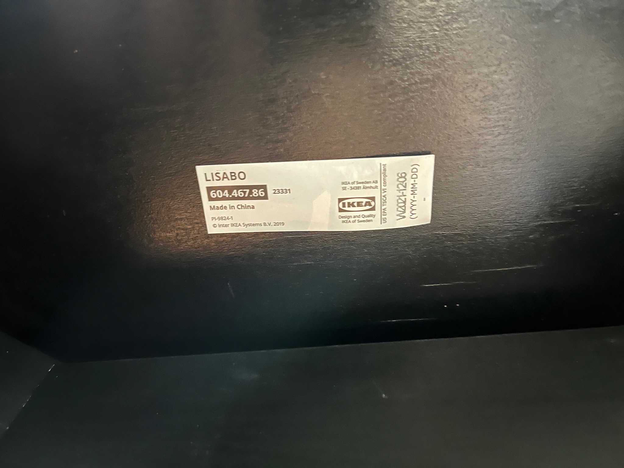 SELT / SOLD IKEA Lisabo eldhúsborð og -stólar, B140 x D78 sm. 6