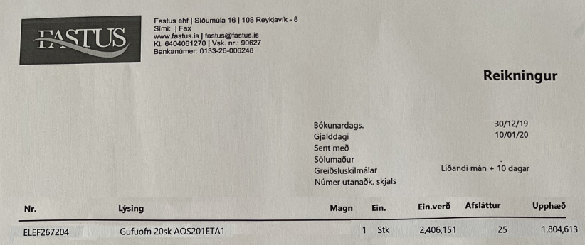 SELT / SOLD - Electrolux air o stream gufuofn 20 skúffur - 2020 - Fastus 4