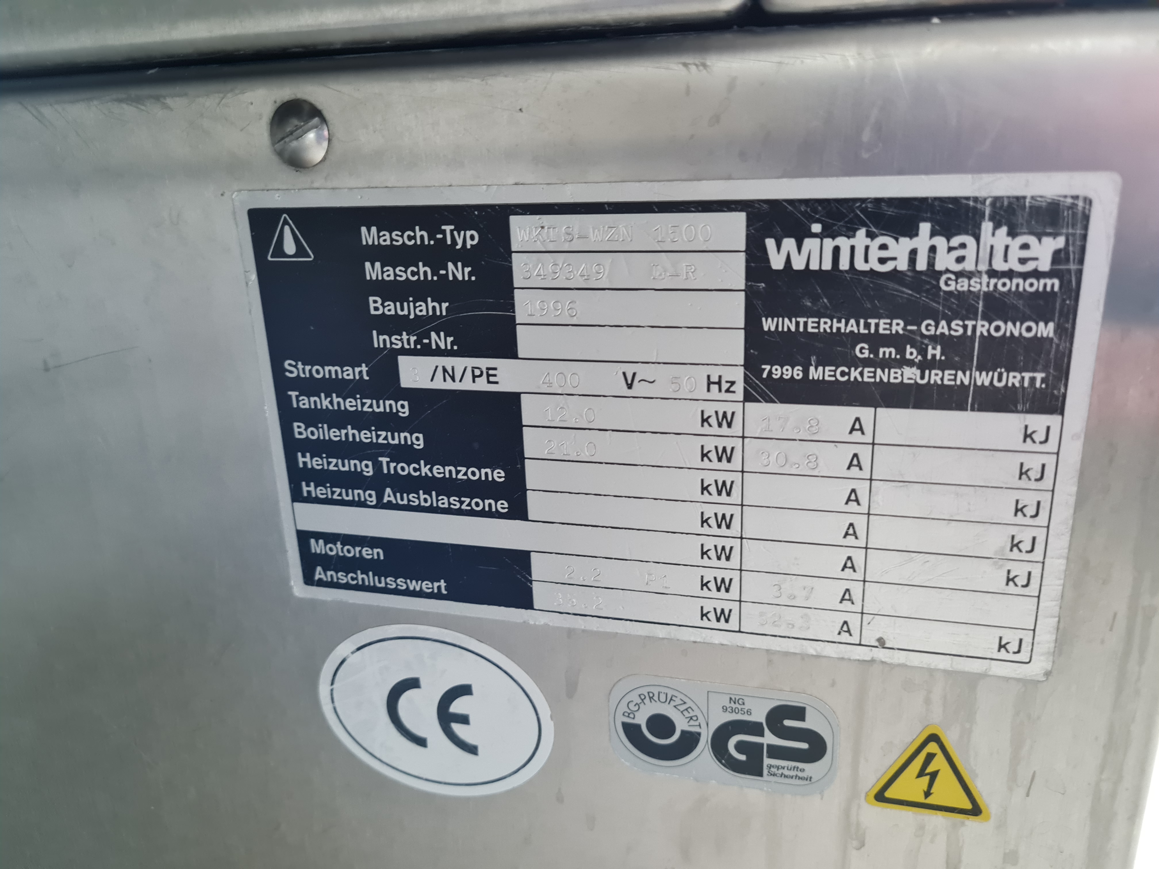 Selt - Húddvél - uppþvottalína - Winterhalter 15