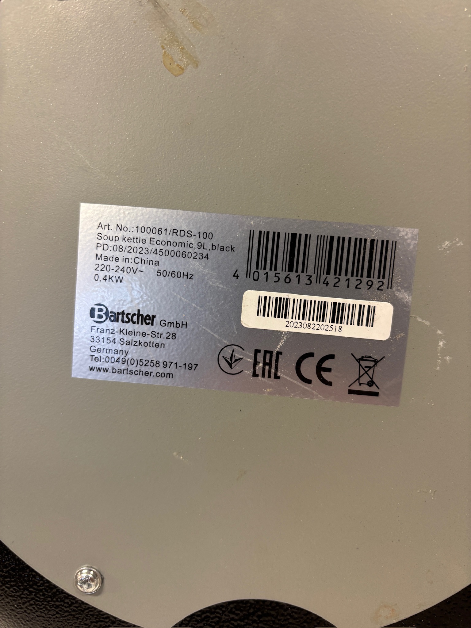 SELT / SOLD Bartscher súpupottur frá BVT, 9L 5