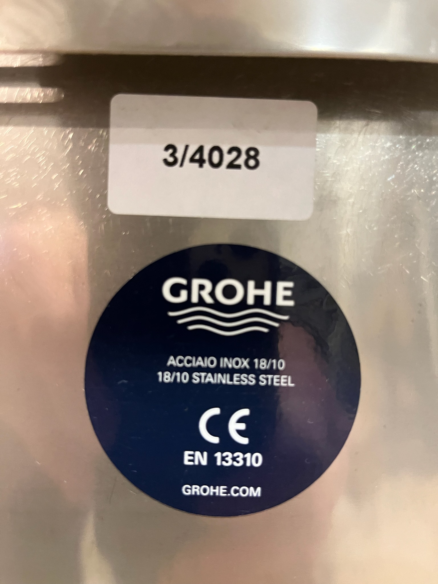 SELT / SOLD Ónotaður Grohe stálvaskur frá Orgus 6