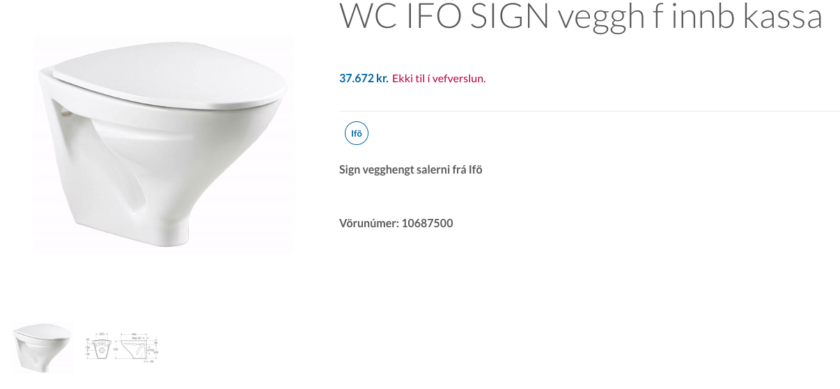 Ifö salerni / WC frá Tengi 8
