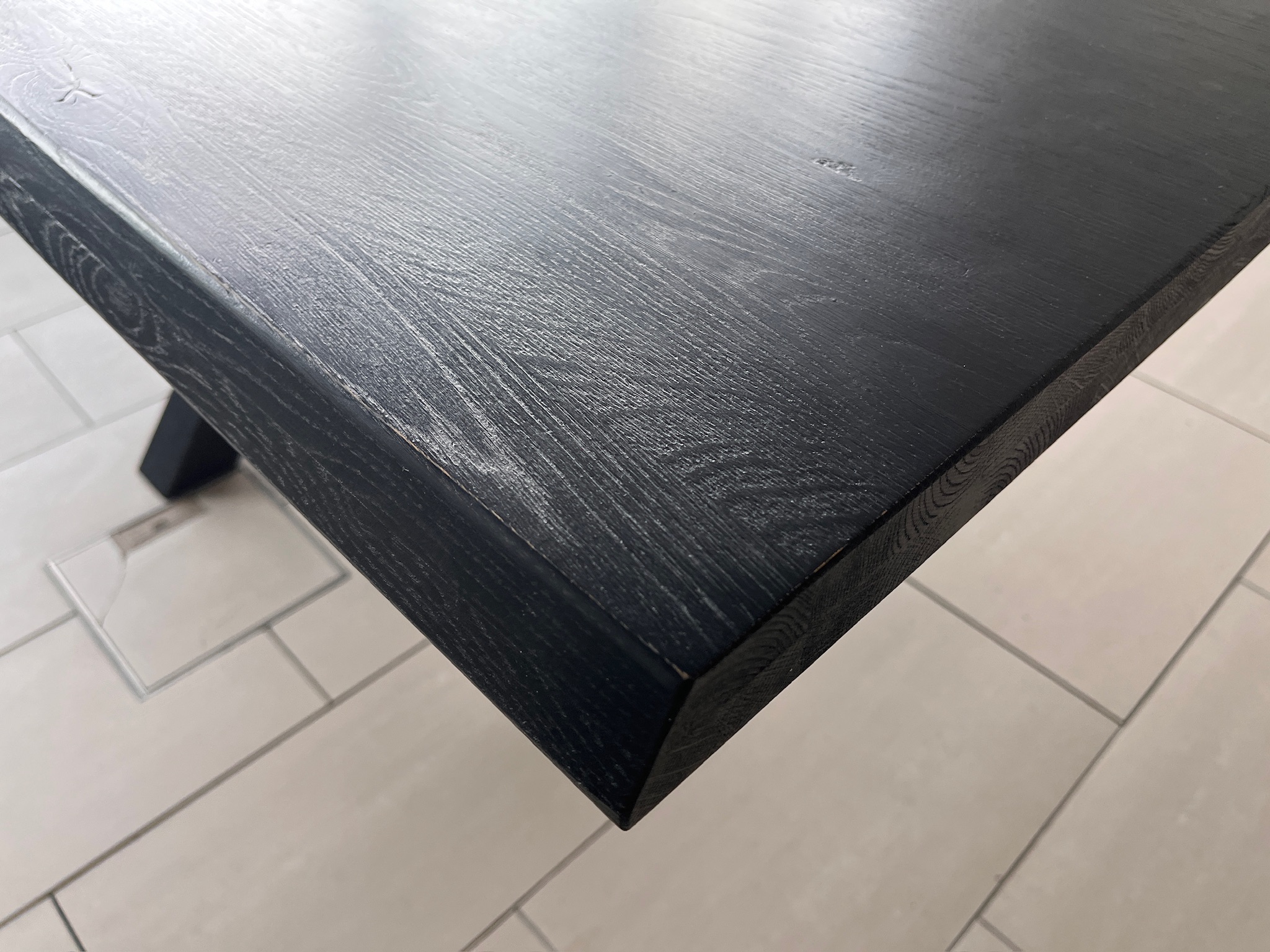 SELT / SOLD Sovana borðstofuborð frá Tekk, 6-8 manna, L240xB100sm. 3