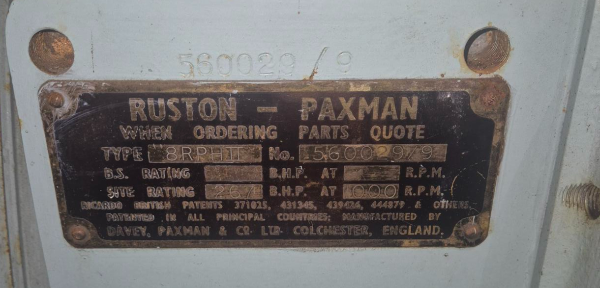Paxman varaaflsstöð / rafstöð – 230 kVA 5