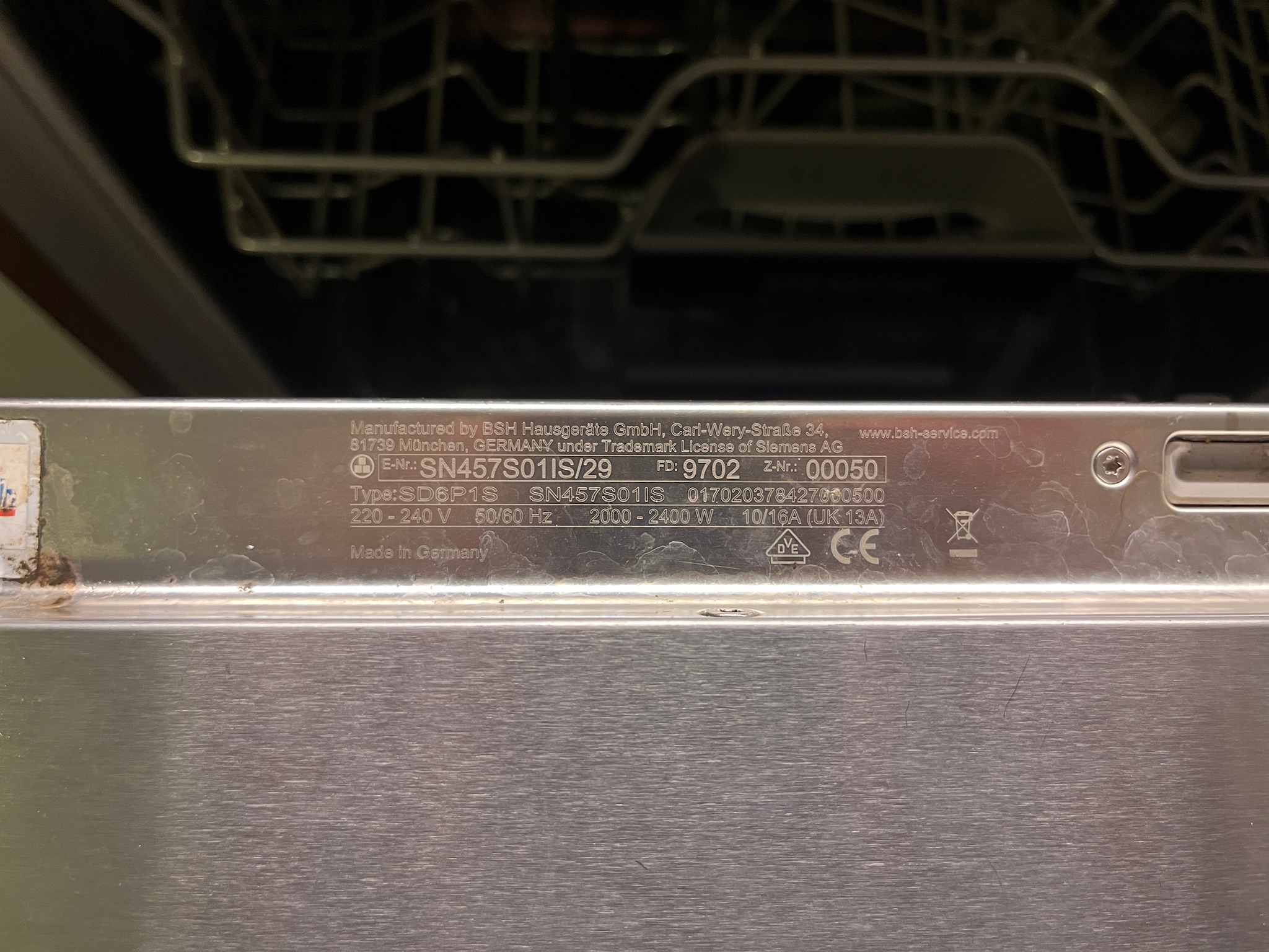 SELT / SOLD - Flott Siemens uppþvottavél, iQ500 9