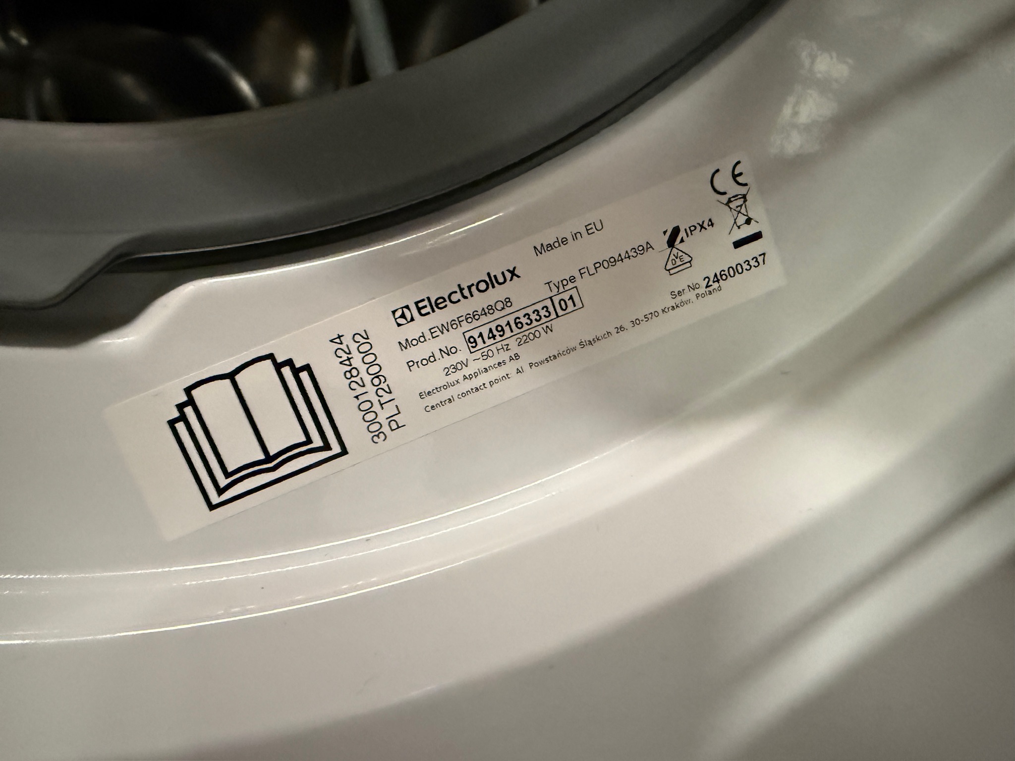 SELT / SOLD Electrolux þvottavél, 600 PerfectCare, 8kg, 1400sn 4