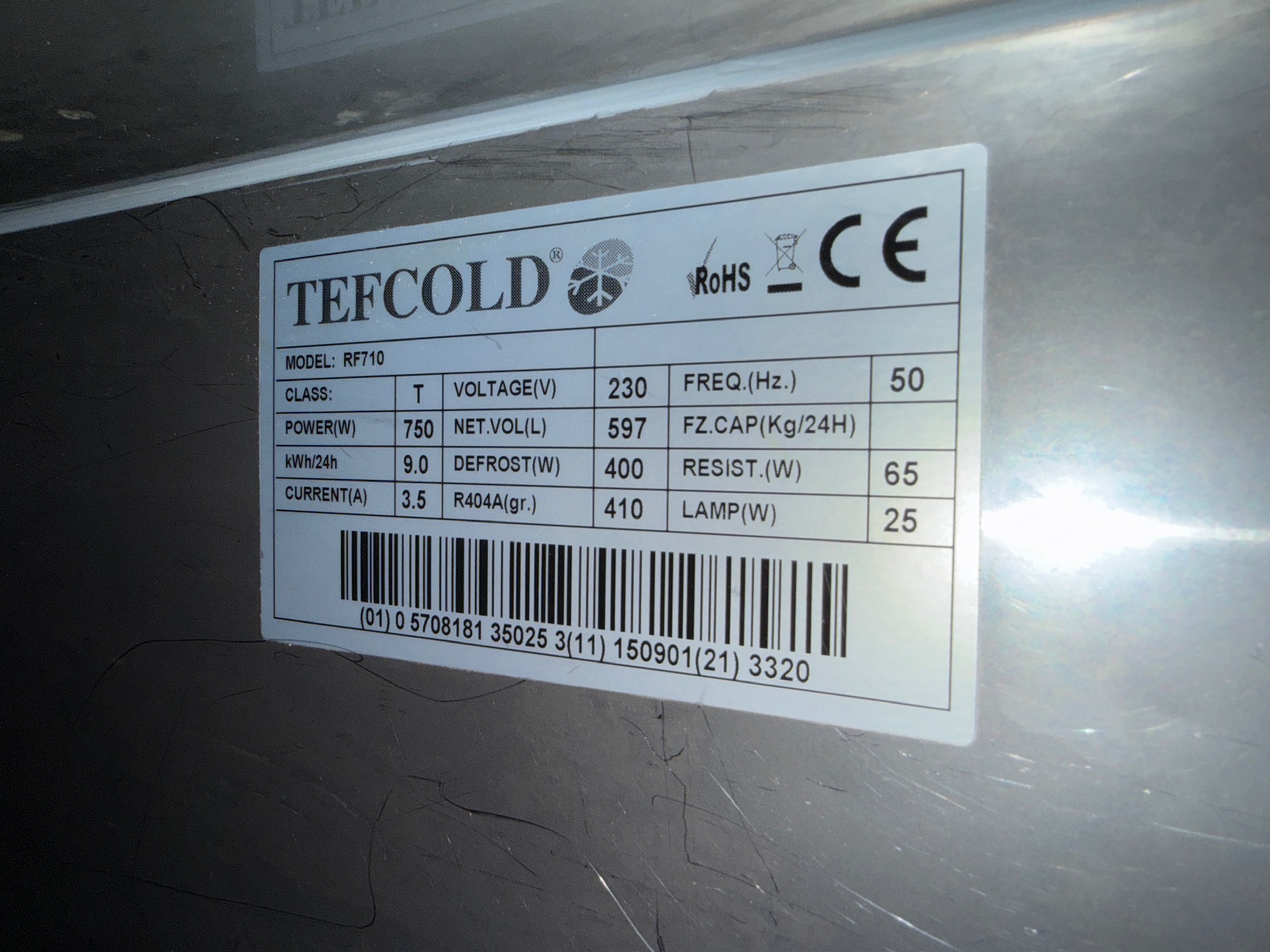 SELT / SOLD Tefcold stálfrystir frá Kælitækni 6