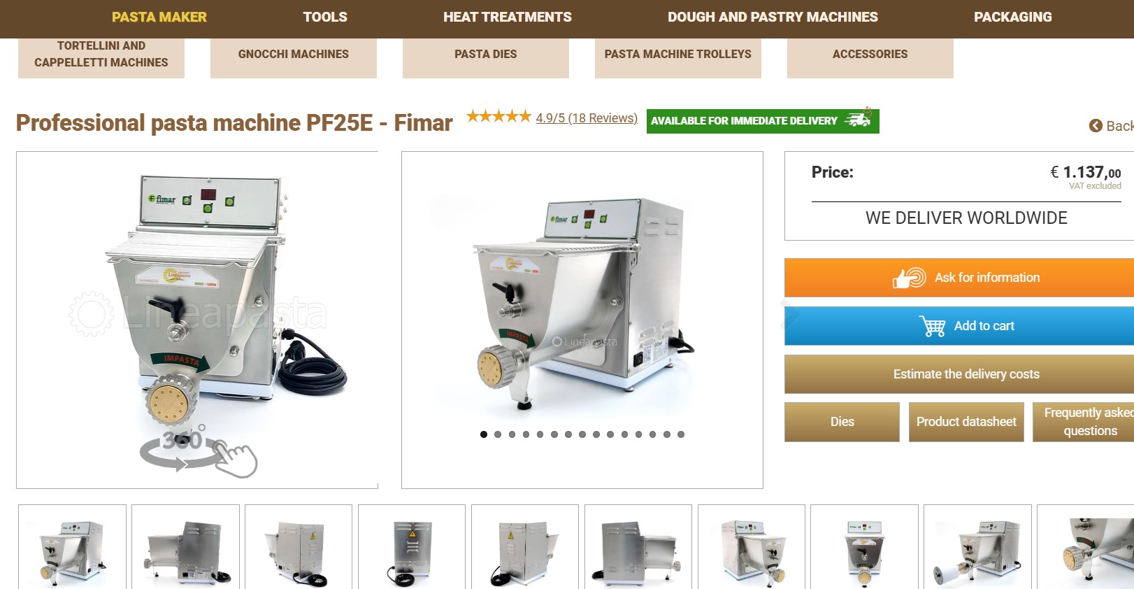 SELT / SOLD - Fimar professional pastavél 2