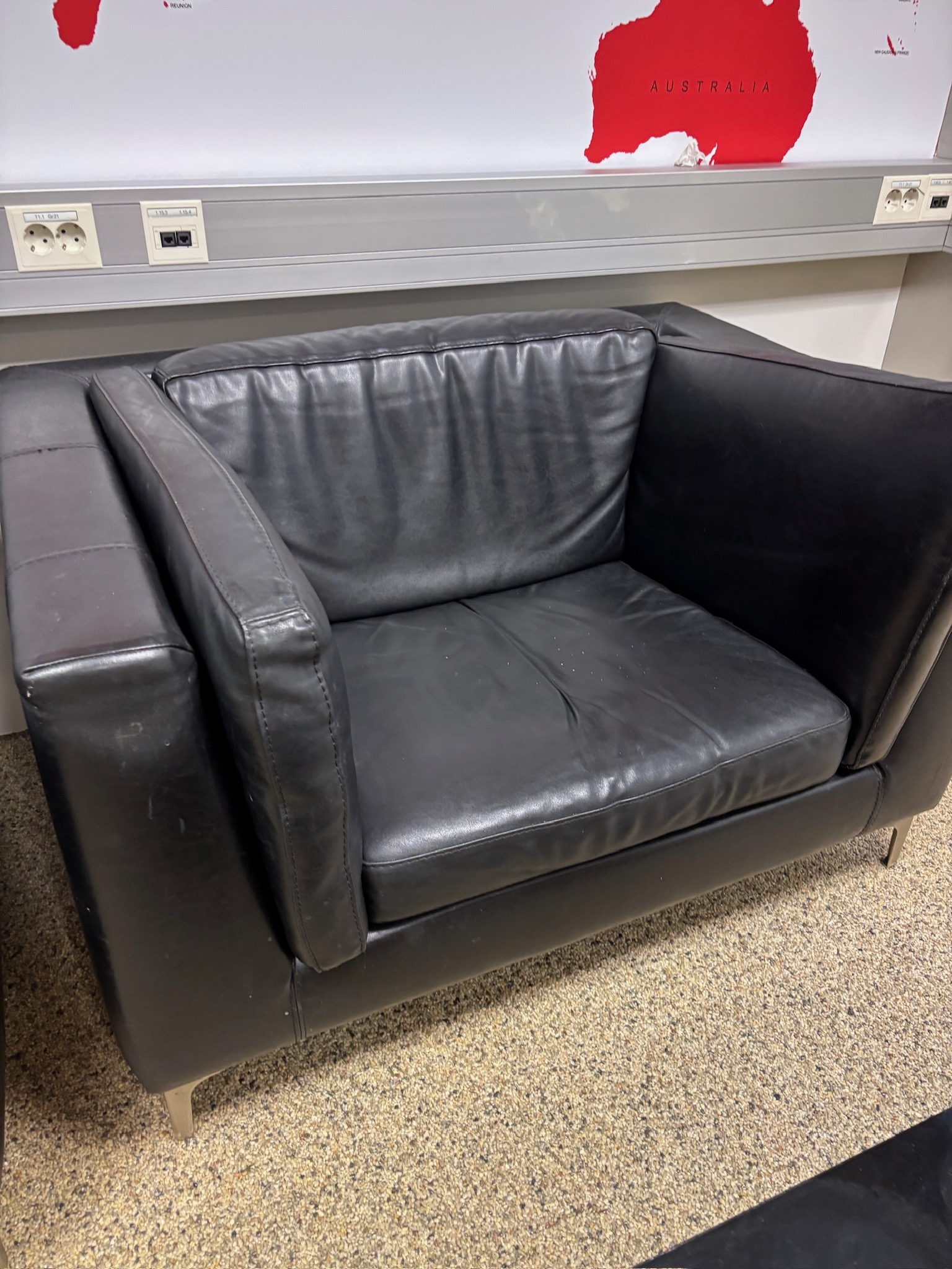 SELT / SOLD Leðurstólar - hægindastólar, L120 x B84 H71 sm, 6