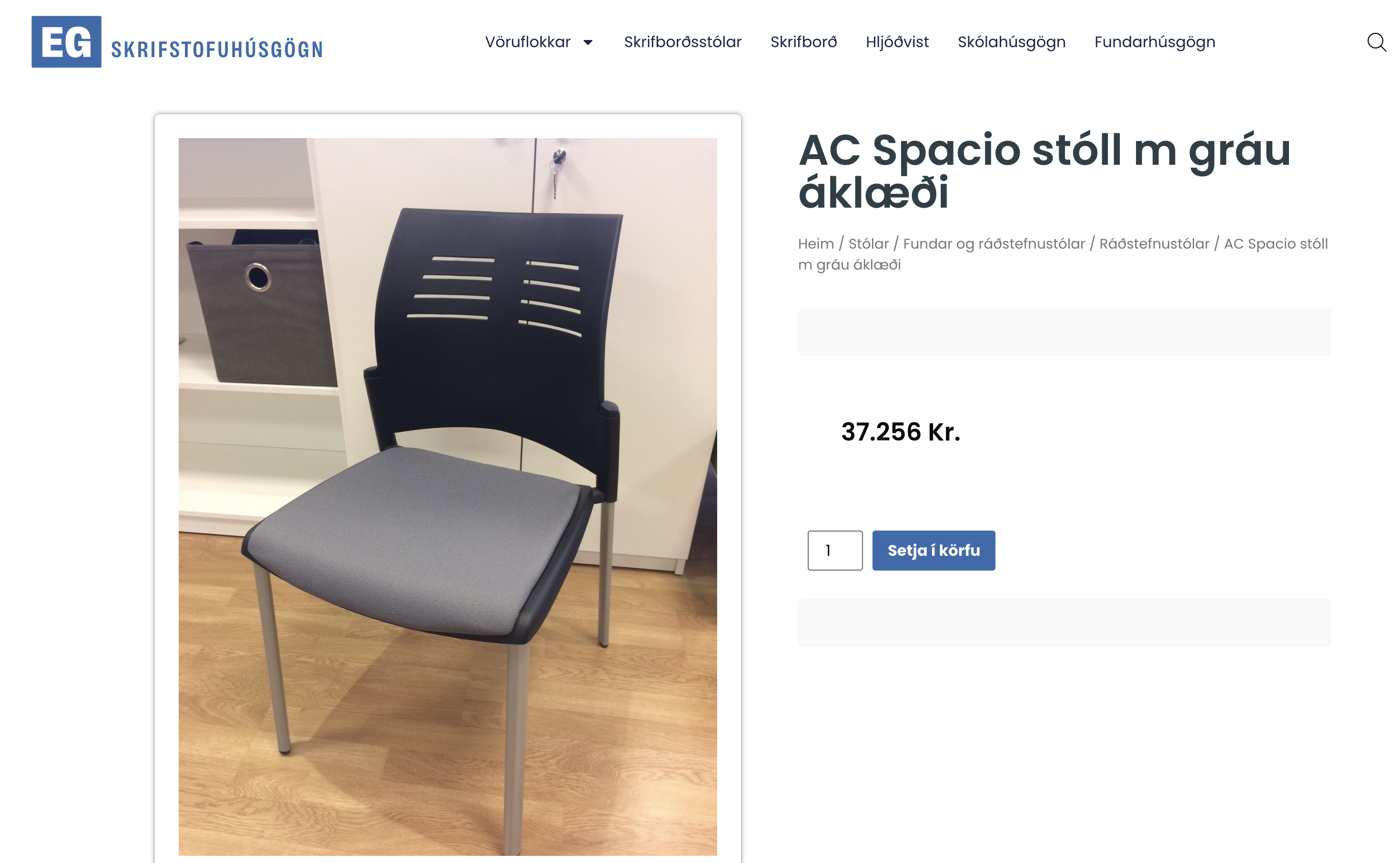 SELT / SOLD Spacio Actiu stóll á hjólum frá EG 4