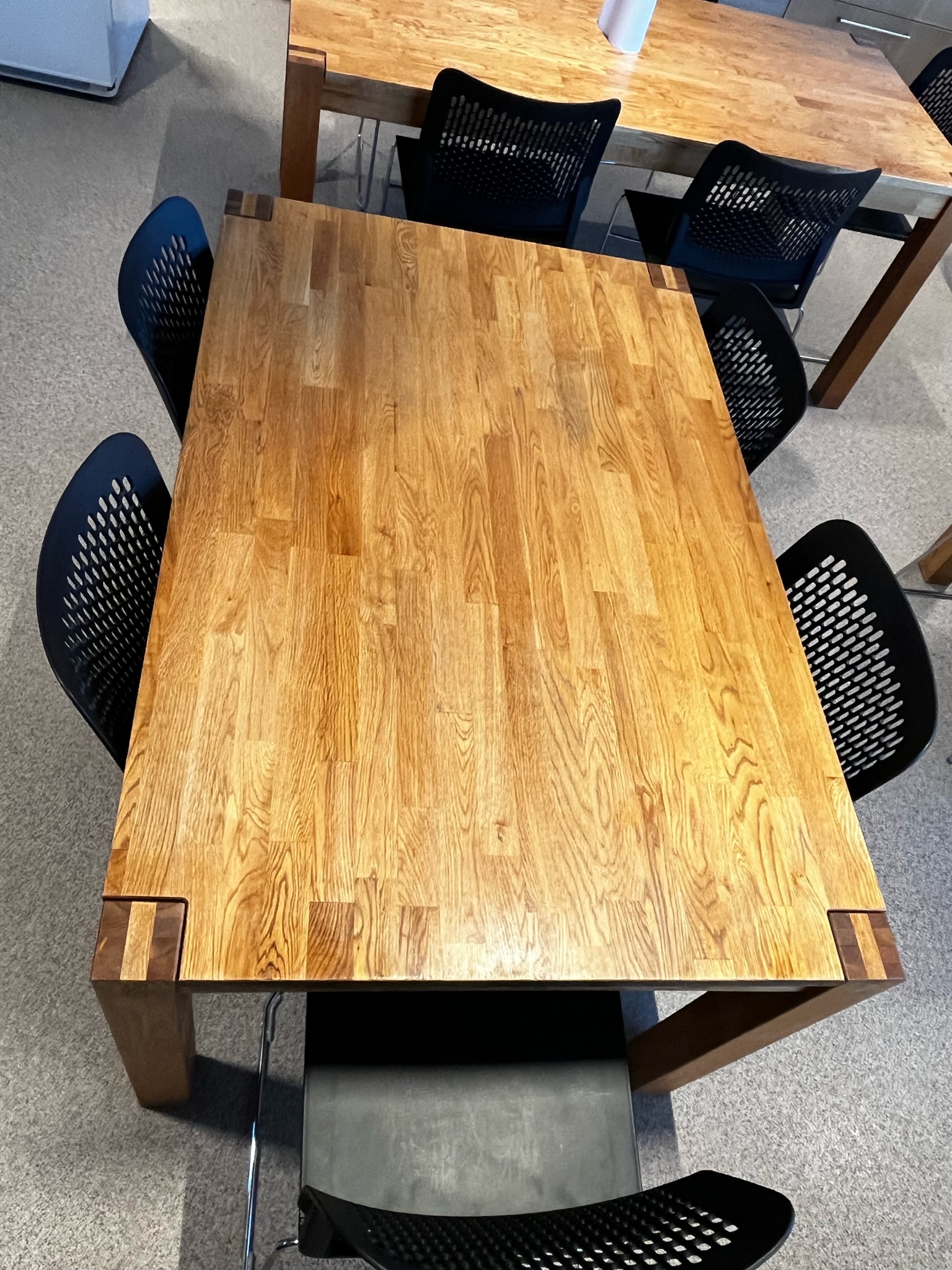 SELT / SOLD - Gegnheil eik - eldhúsborð (4 stk.) 3