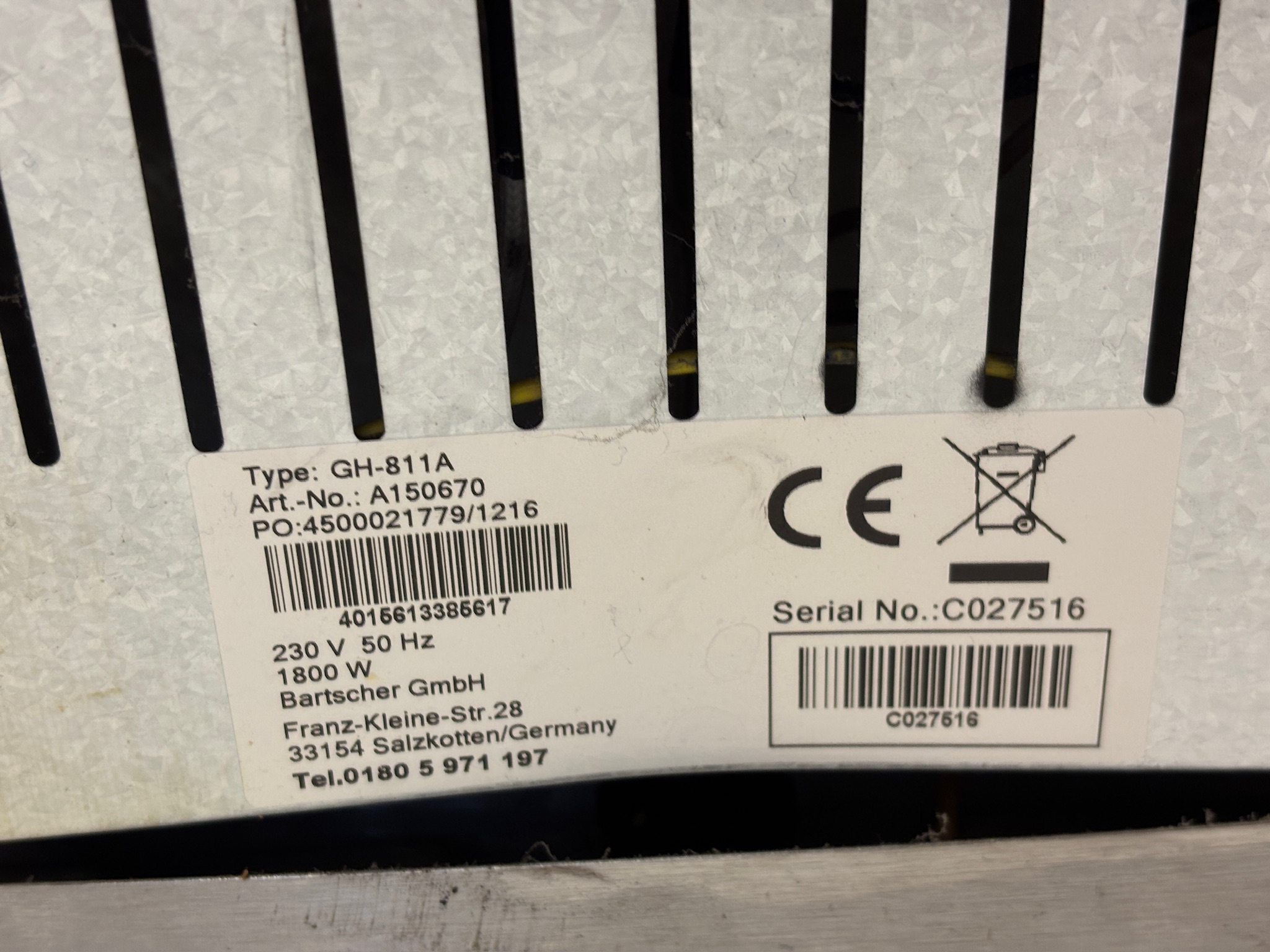 SELT / SOLD Bartscher rifflað samlokugrill 6