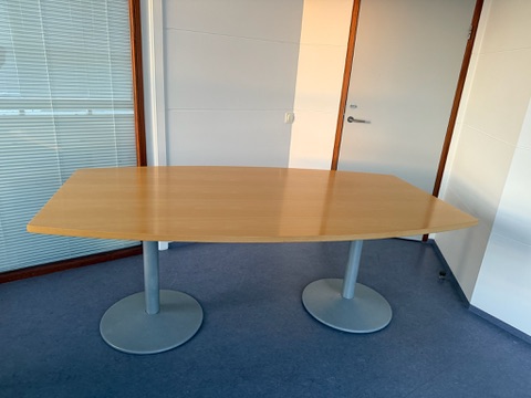 SELT / SOLD Fundarborð frá Á. Guðmundsson, L200xB110sm., 6 til 8 manna 7