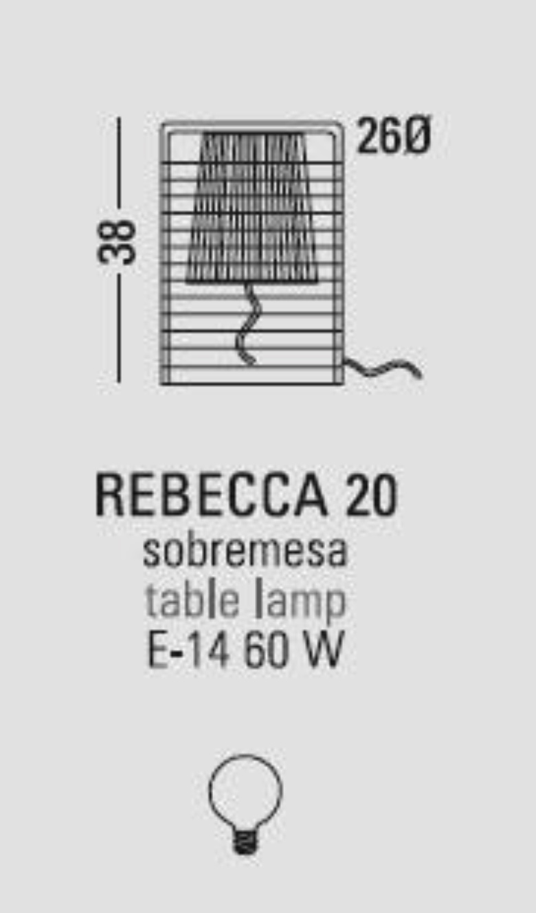 SELT / SOLD Rebecca 20 Table Lamp frá Modiss 4