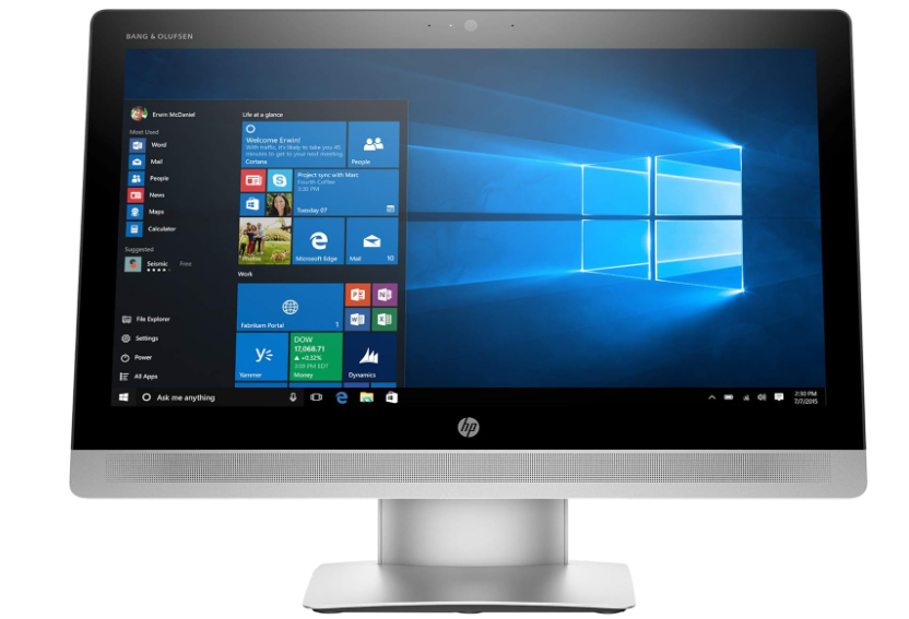 SELT / SOLD snertiskjár með tölvu - HP Elitebook 800 G2 23” flatskjár