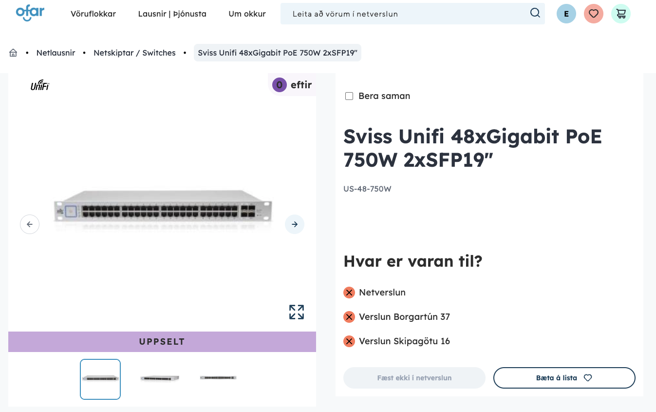 UniFi 48 750W sviss frá Ofar 4