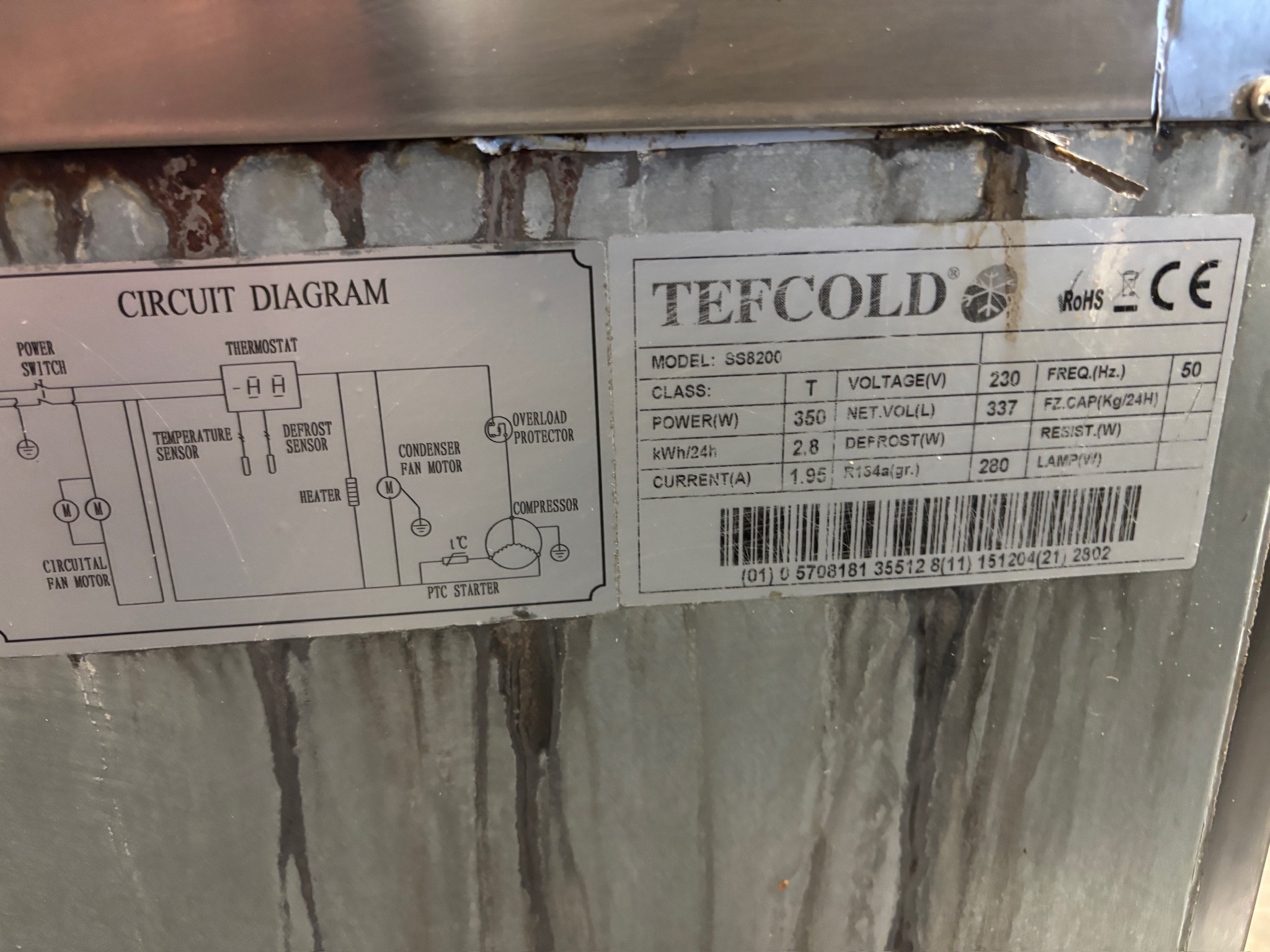 SELT / SOLD Tefcold Samlokuborð Prep Counter kæliborð 12