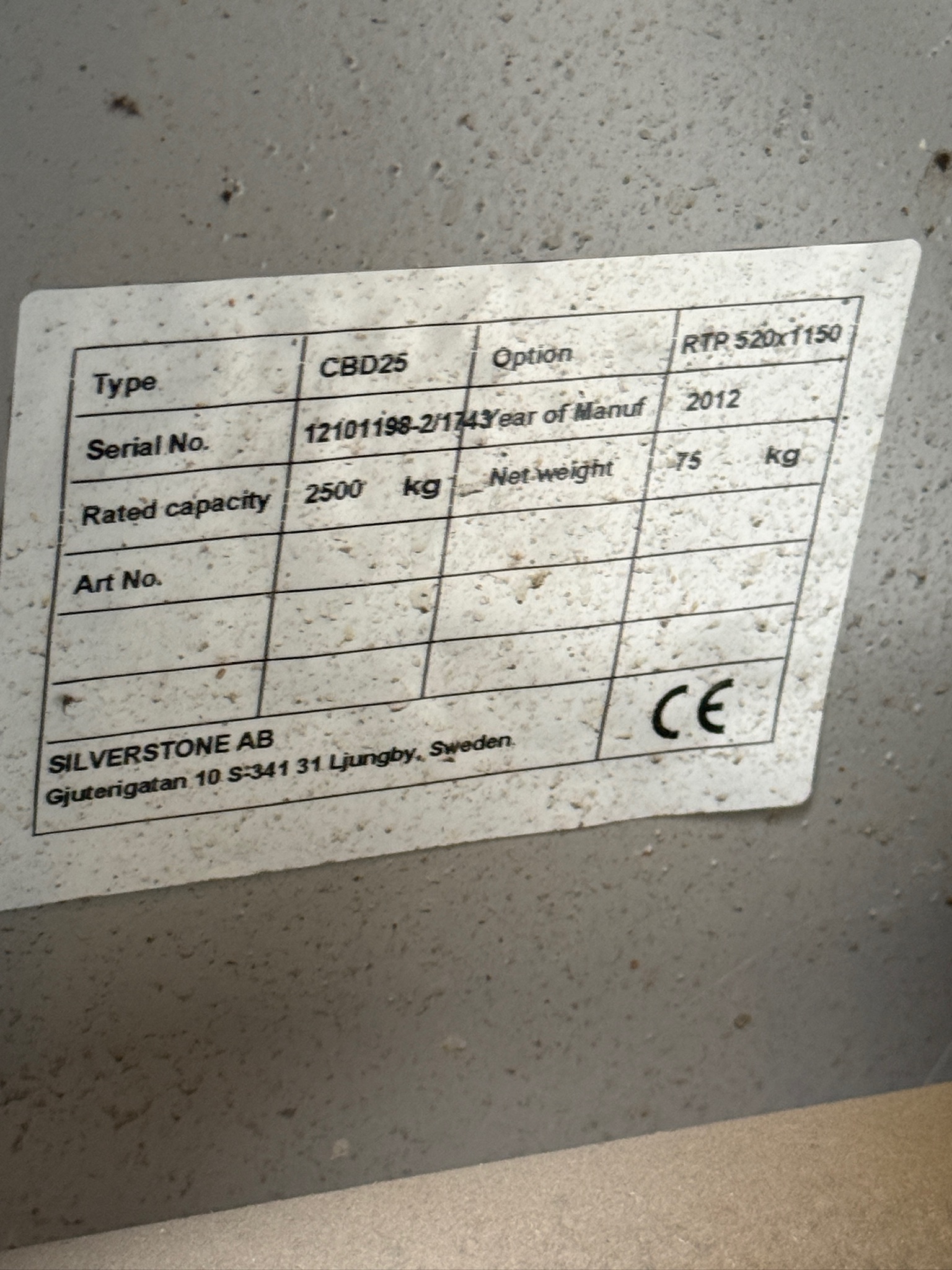 Silverstone brettatjakkur frá BVT, 2500kg. 6