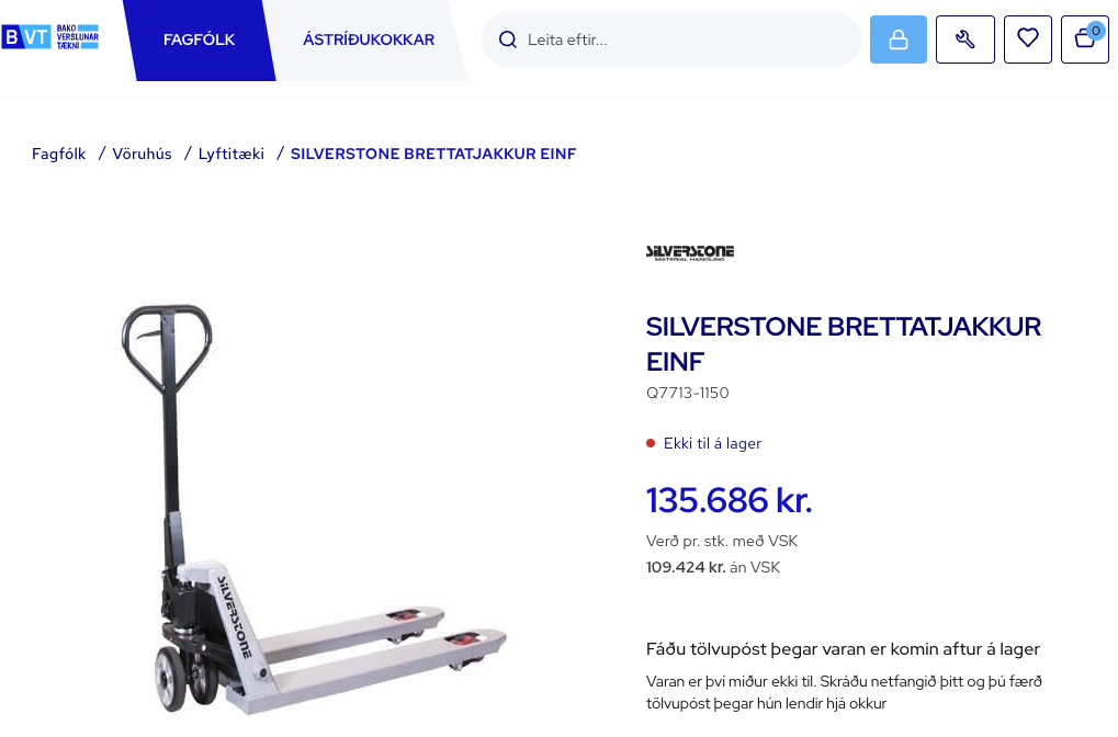 Silverstone brettatjakkur frá BVT, 2500kg. 3