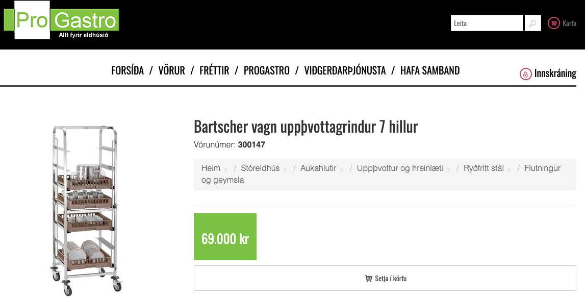 SELT / SOLD Bartscher uppþvottavagn frá ProGastro, 7 hillur 4