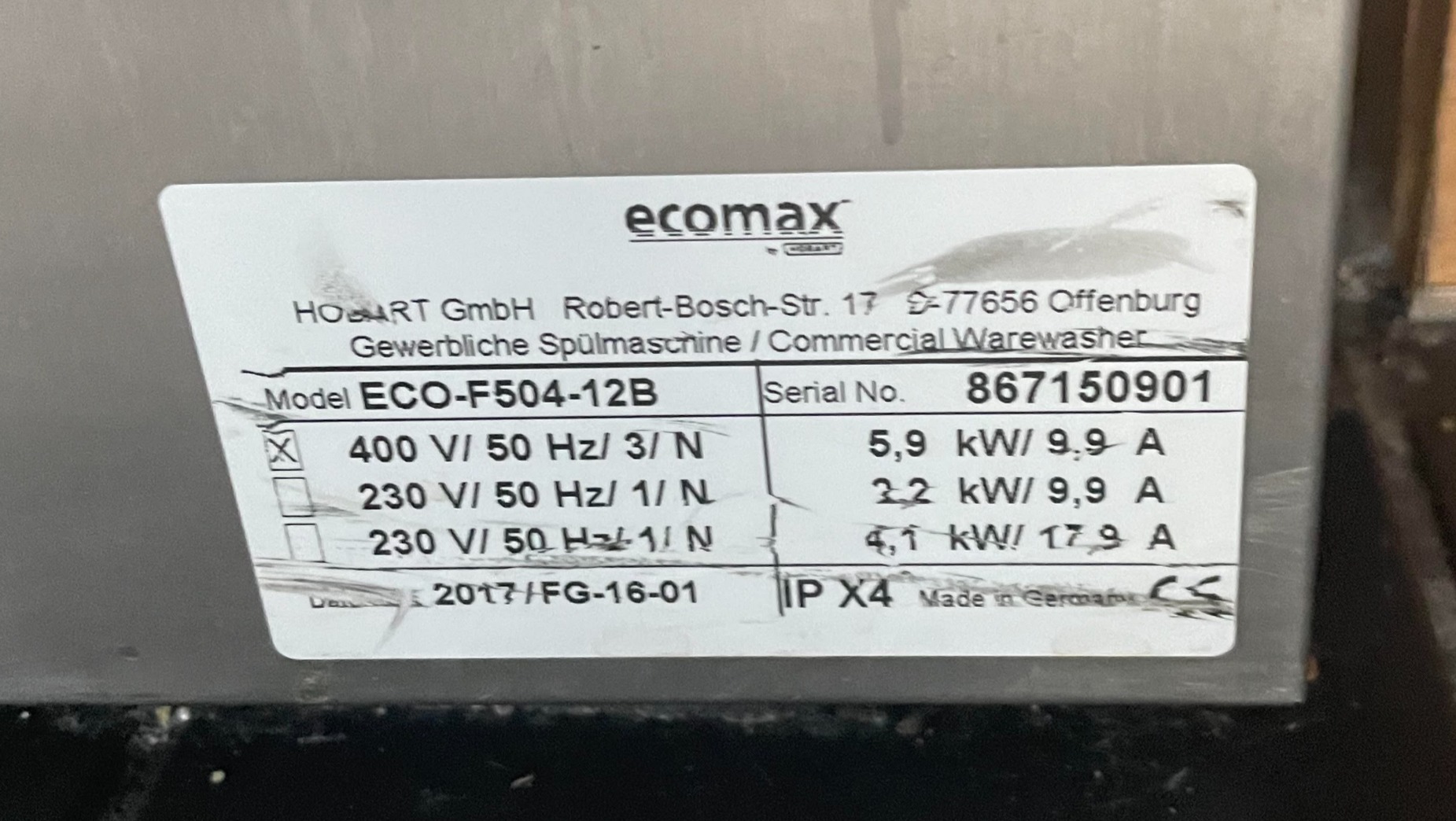 SELT / SOLD Ecomax uppþvottavél frá Fastus (2017) 3