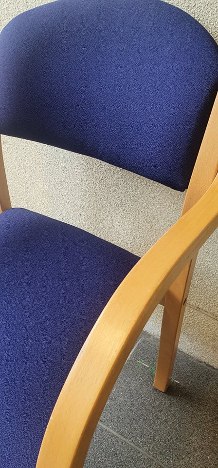 Selt/Endurnýtt-Viðartaustólar bláir 4