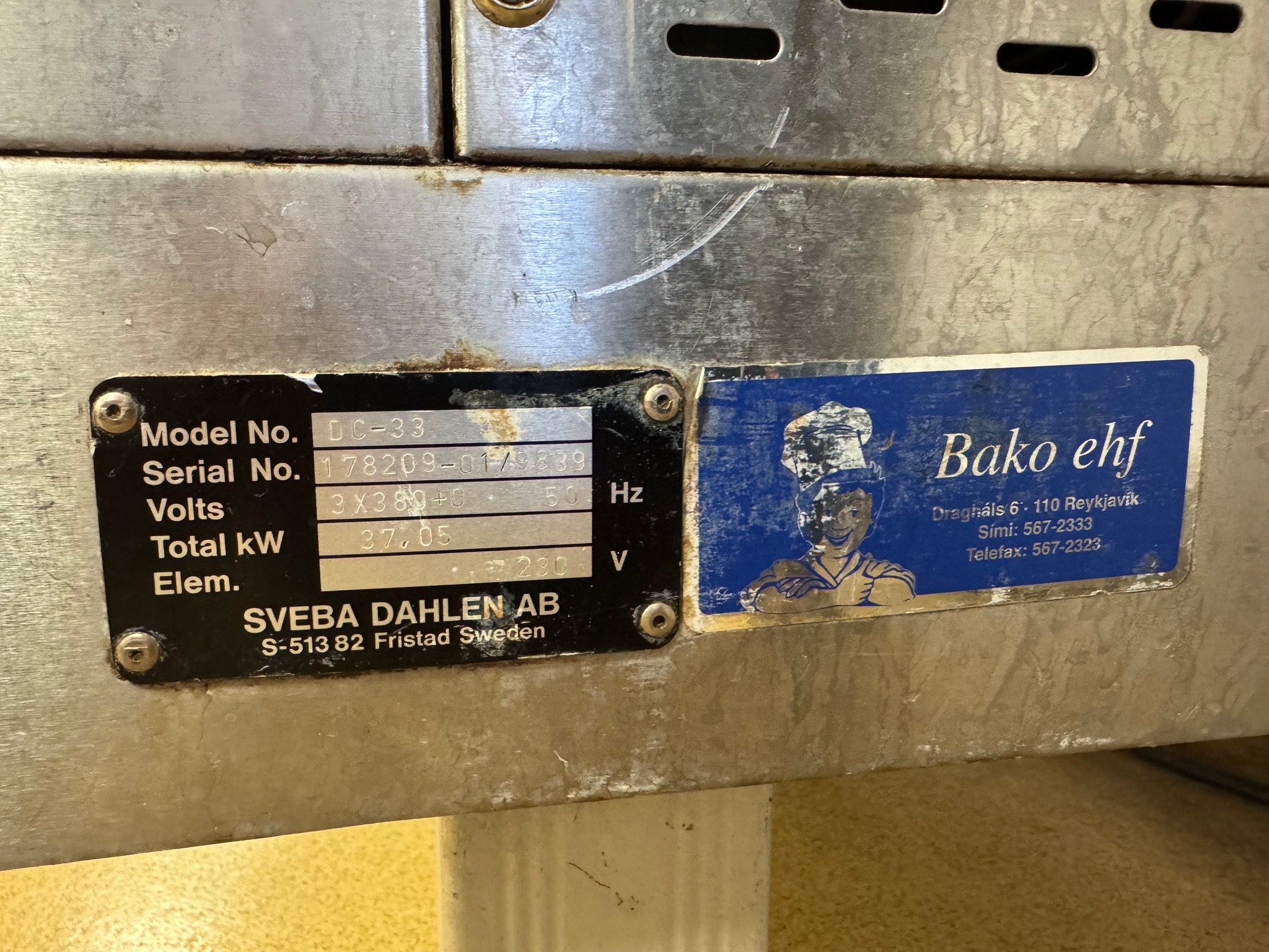 SELT / SOLD Sveba Dahlen 3ja hæða pizzaofn - Selfoss 3