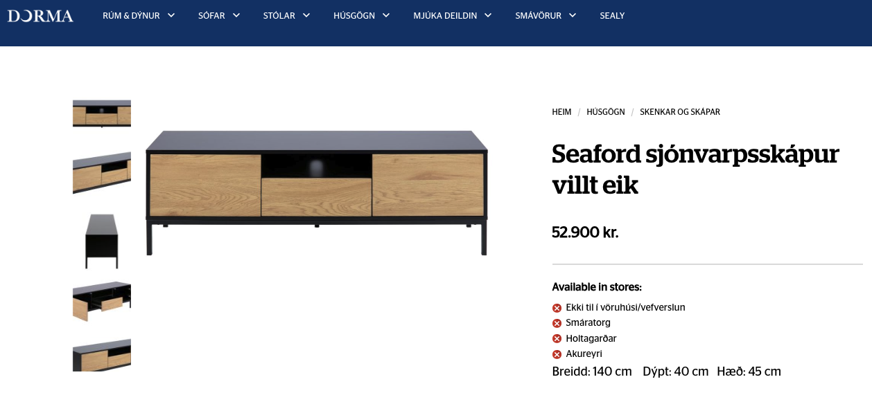 SELT / SOLD Sjónvarpsskenkur frá Dorma 5