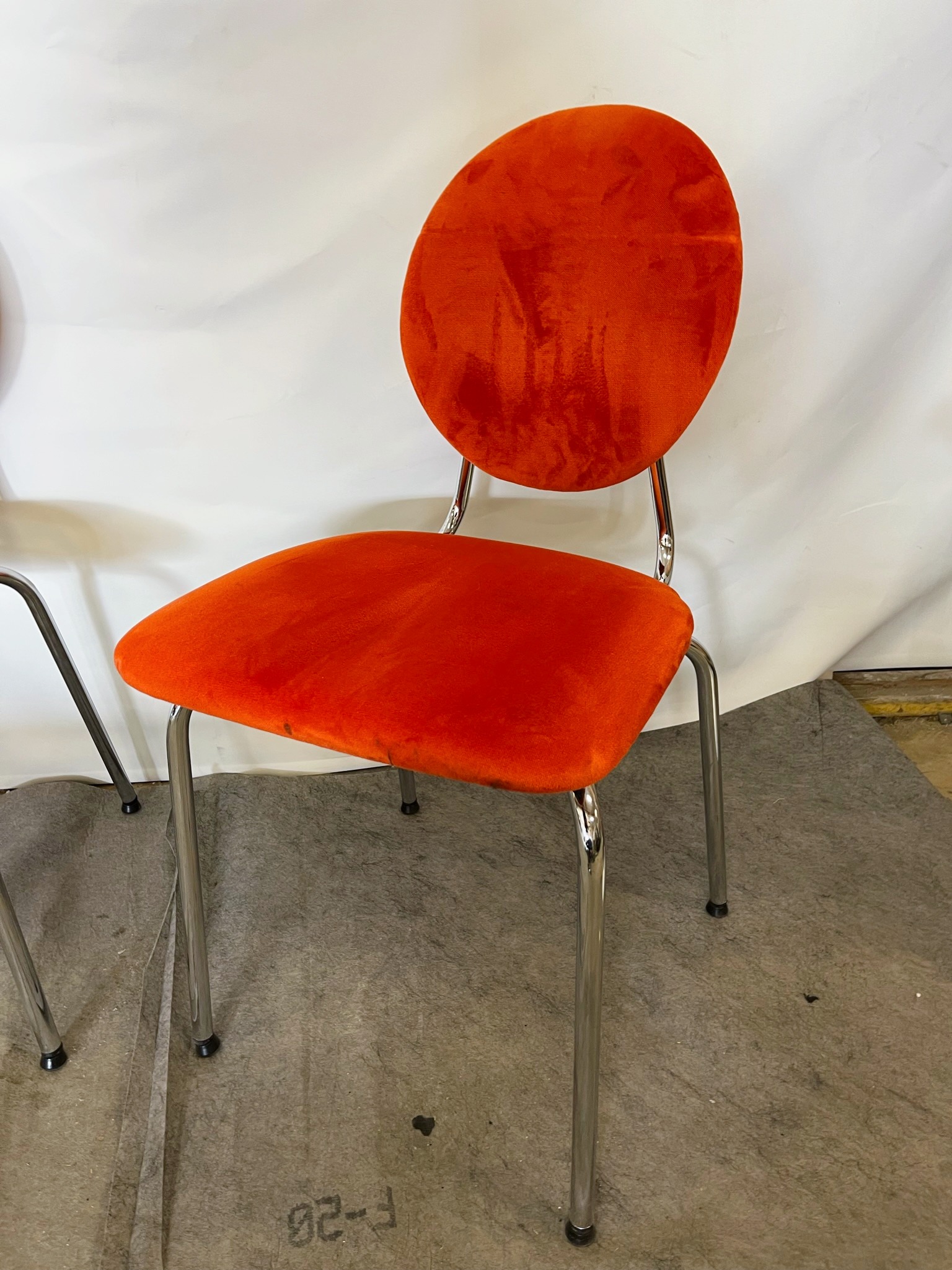 SELT / SOLD Eldhússtólar - velvet - Sóló - Stálhúsgögn