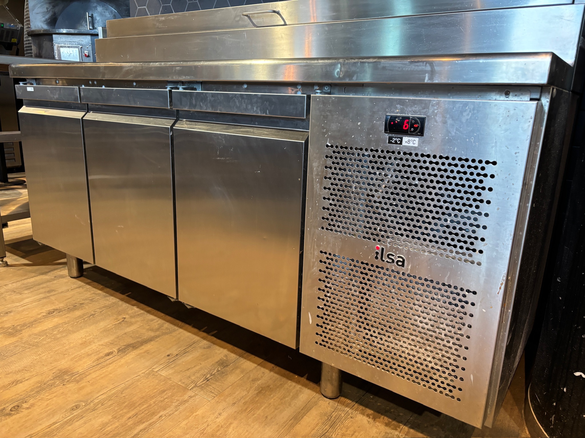 SELT / SOLD Samlokuborð Prep Counter kæliborð frá ilsa L180 x D70 x H85 2