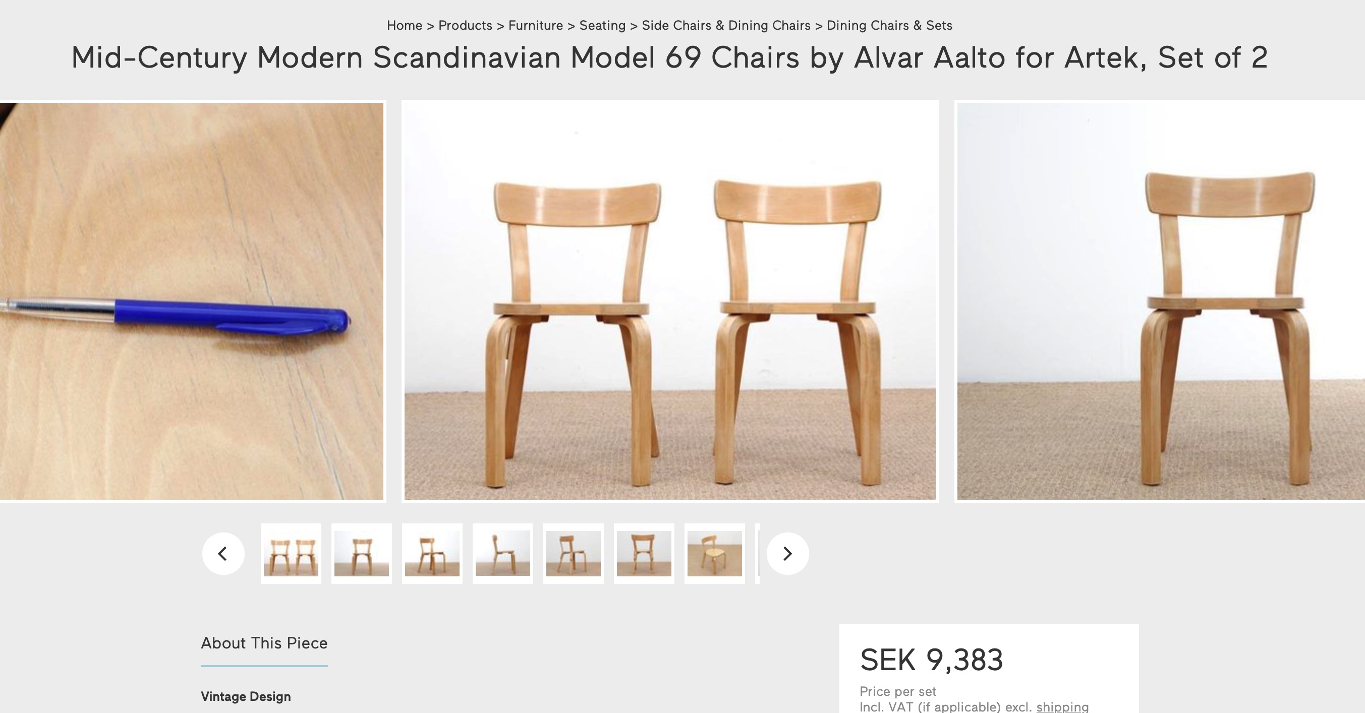 SELT / SOLD Alvar Aalto 69 - frá Artek - (30 stk.) 6