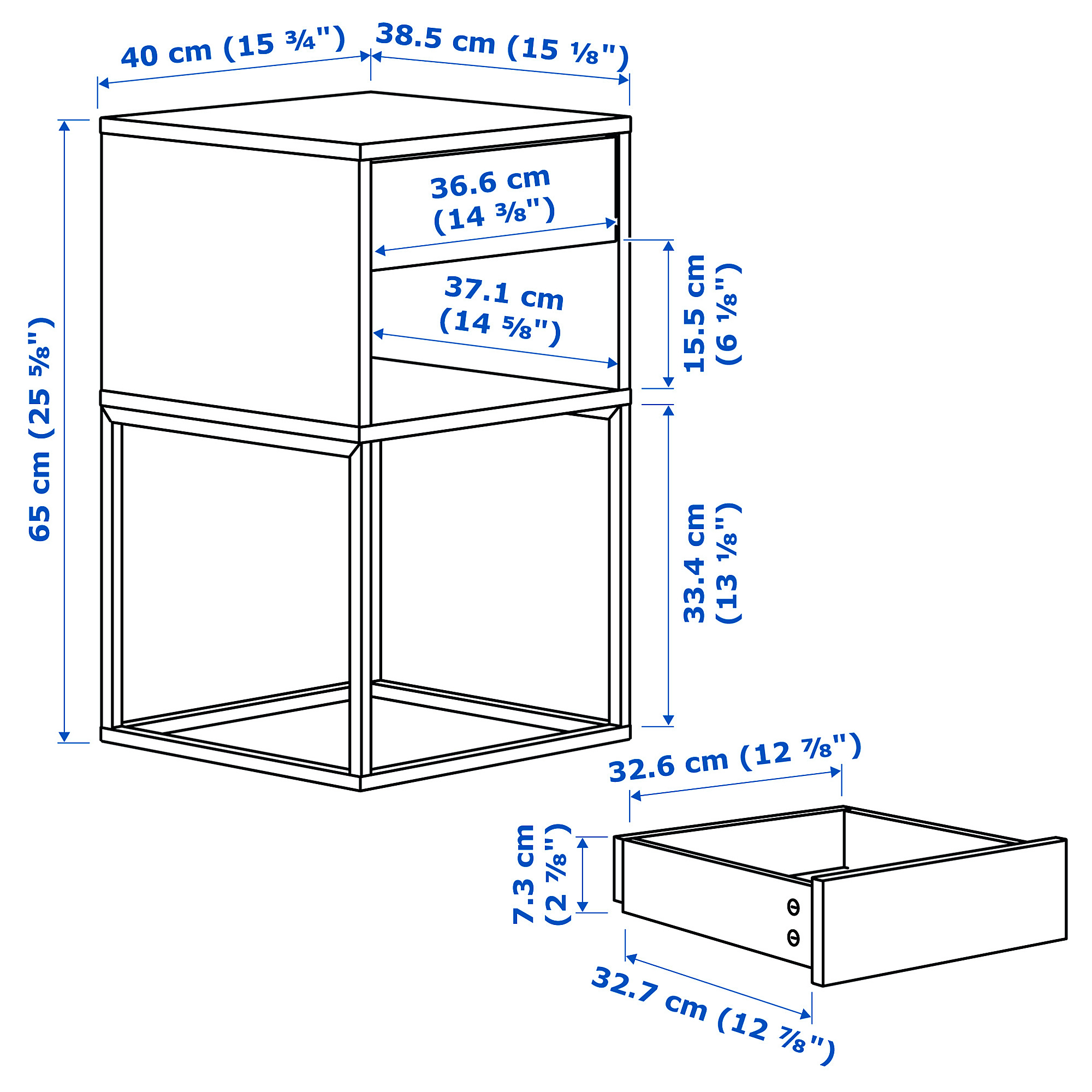 SELT / SOLD VIKHAMMER - IKEA skenkur - náttborð - stofuborð 2