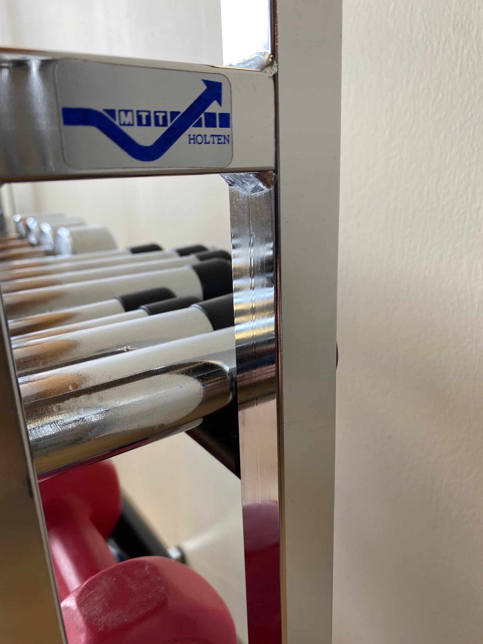 SELT / SOLD Handlóð ásamt rekka á hjólum 4