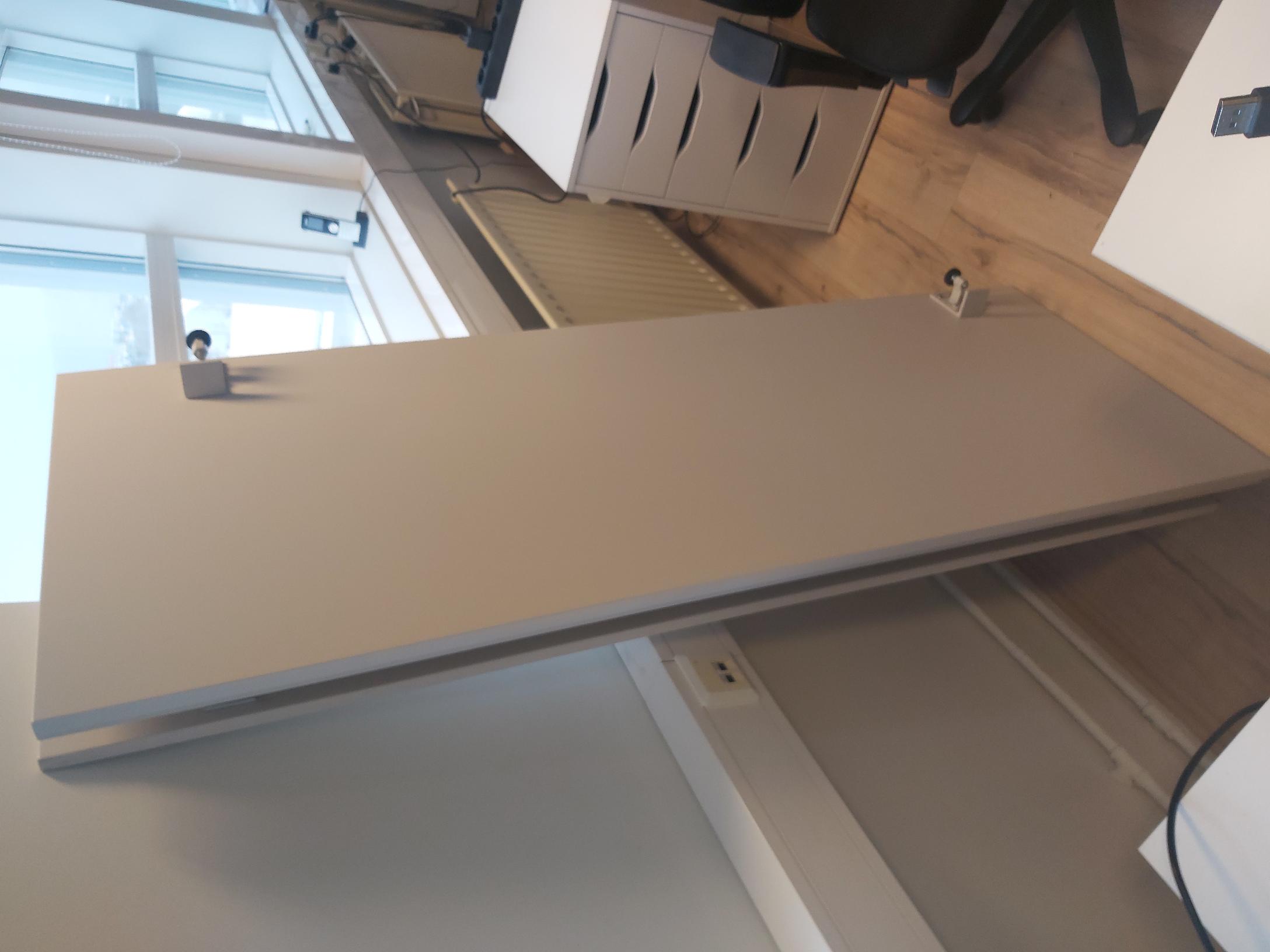 SELT/SOLD Borðskilrúm 160x60 sm ljósgrátt - 5 stk til. 3