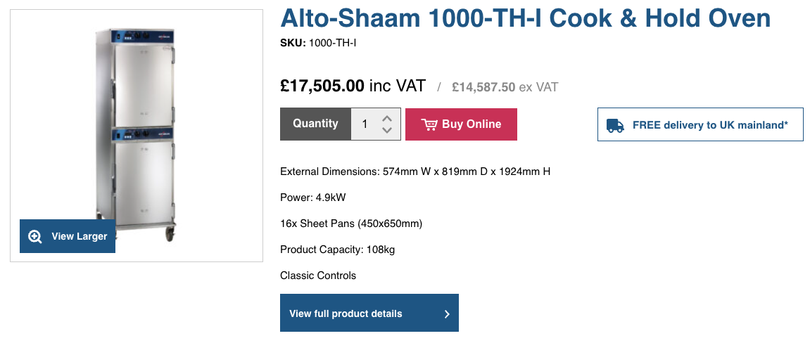 SELT / SOLD Ónotaður Alto-Shaam 1000-TH/I eldunar- og hitaskápur 11