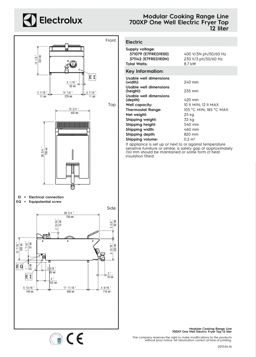 SELT / SOLD Electrolux djúpsteikingarpottur 12L (2020) 3